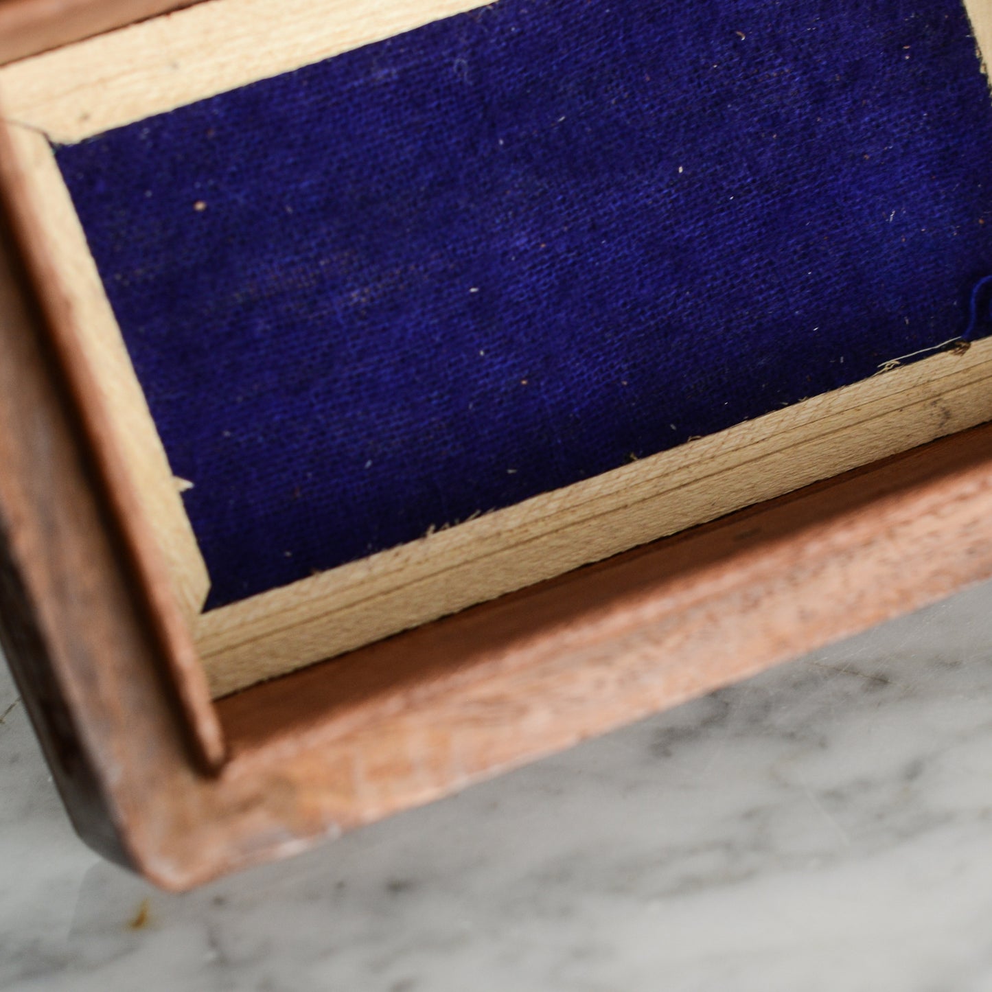 Vintage Carved Wood Jewelry Box
