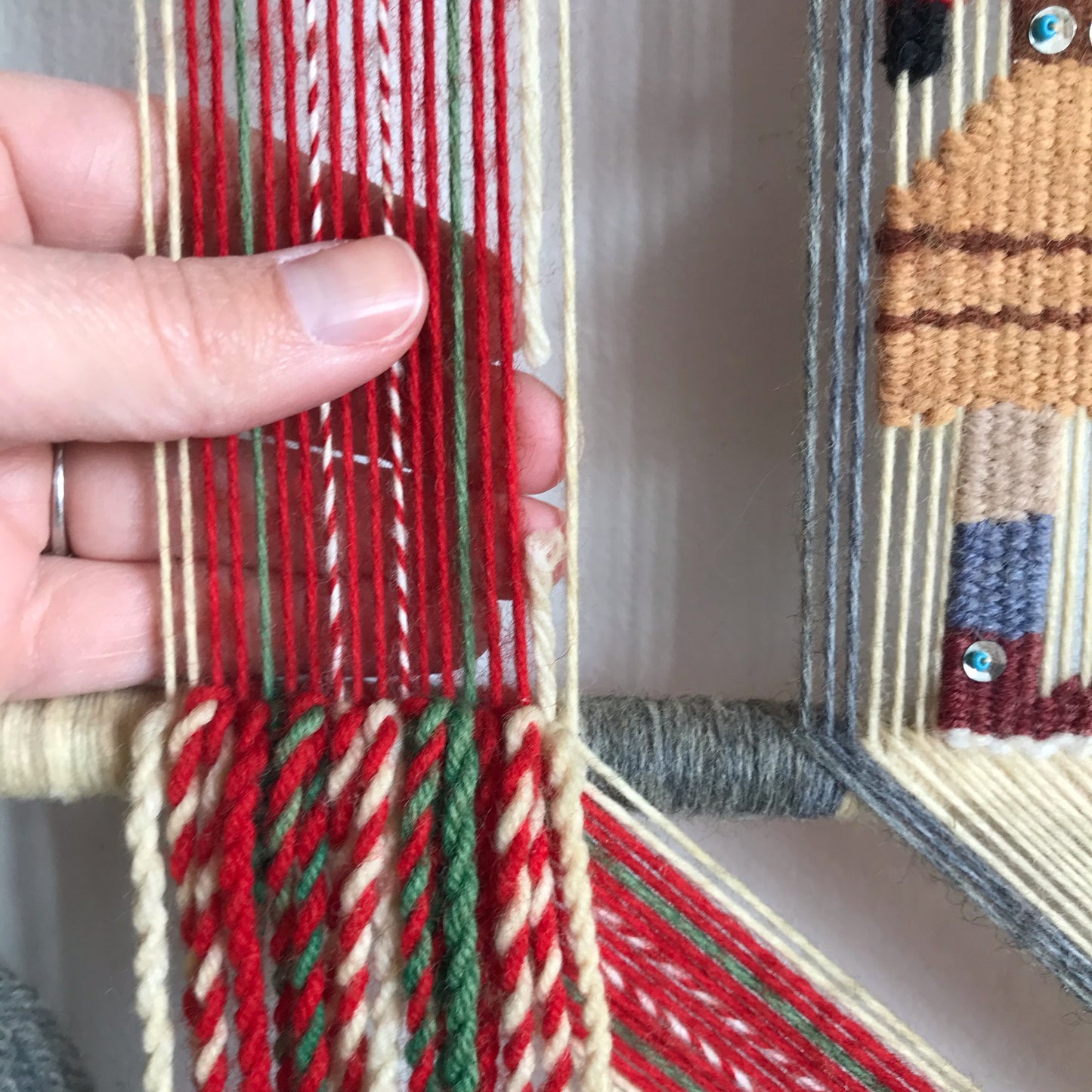 Vintage Wall Hanging, Fiber Art