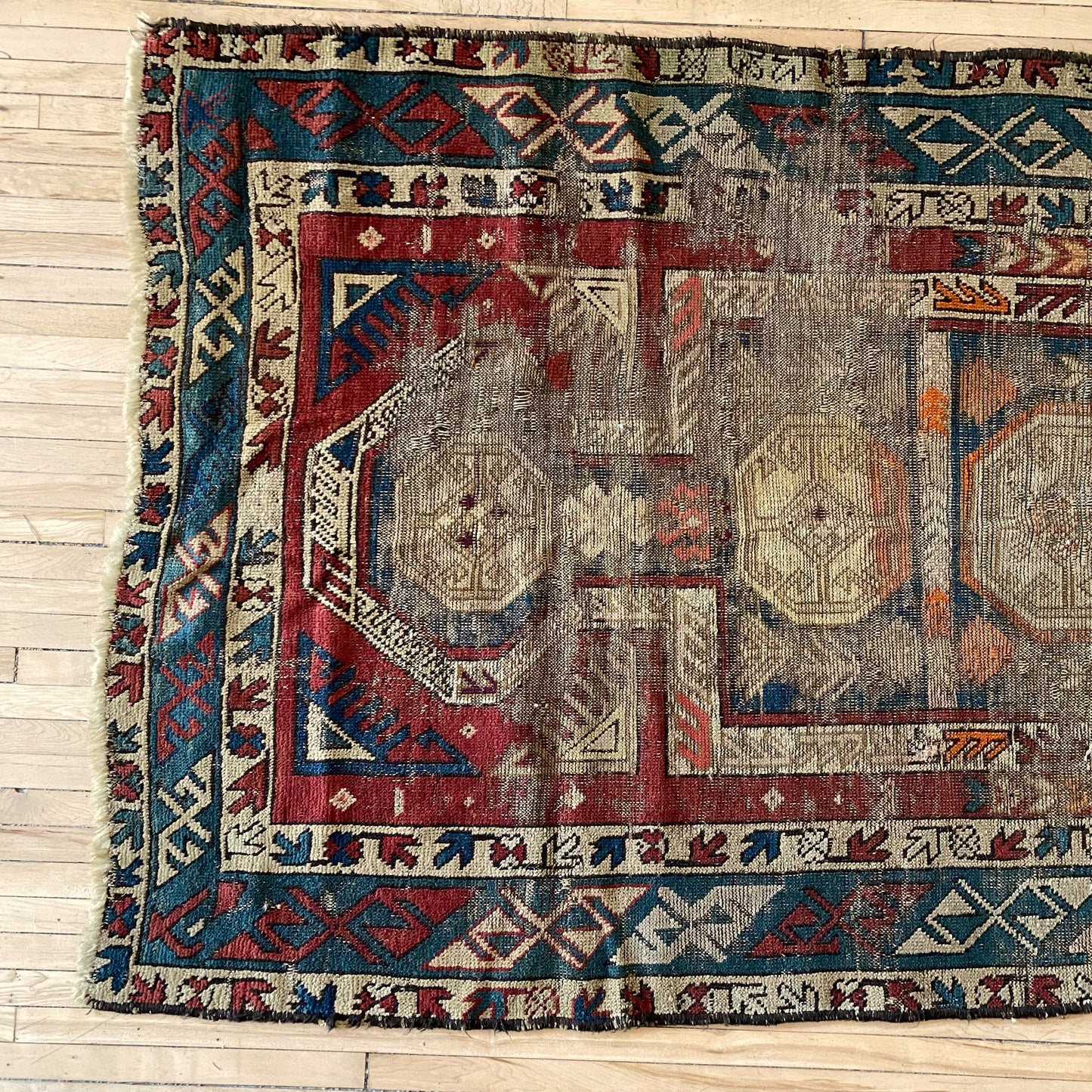 Antique Hand-knotted Persian Rug (7' 6" x 3' 7.75")