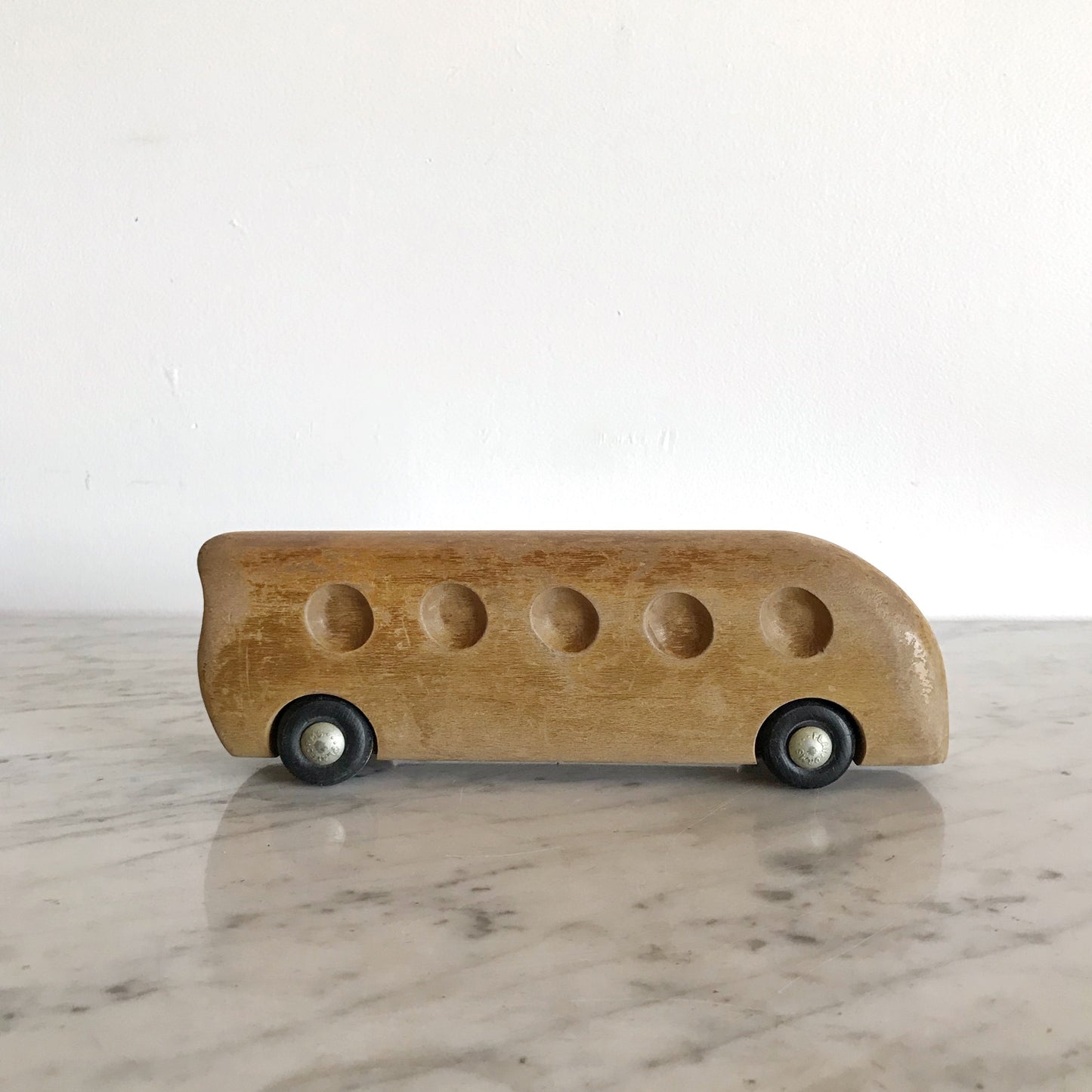 Vintage Sculptural Wood Bus, Antonio Vitali PLAYFORMS