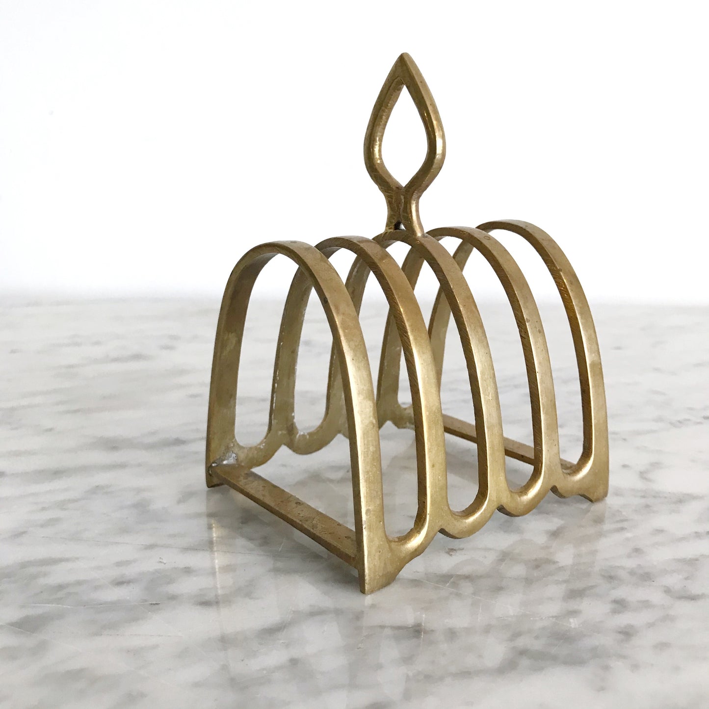 Vintage Brass Letter Holder, Spade Handle