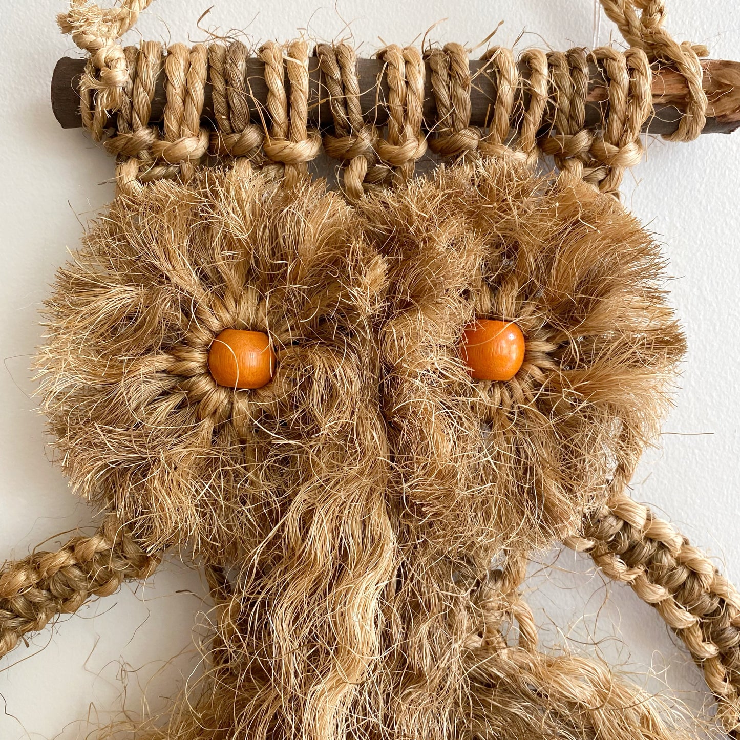 Vintage Brown Macrame Owl