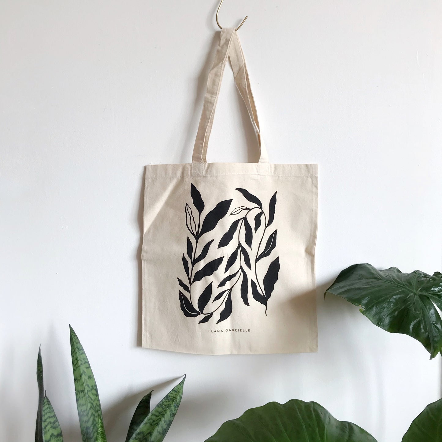 Reusable Cotton "Vine" Tote Bag