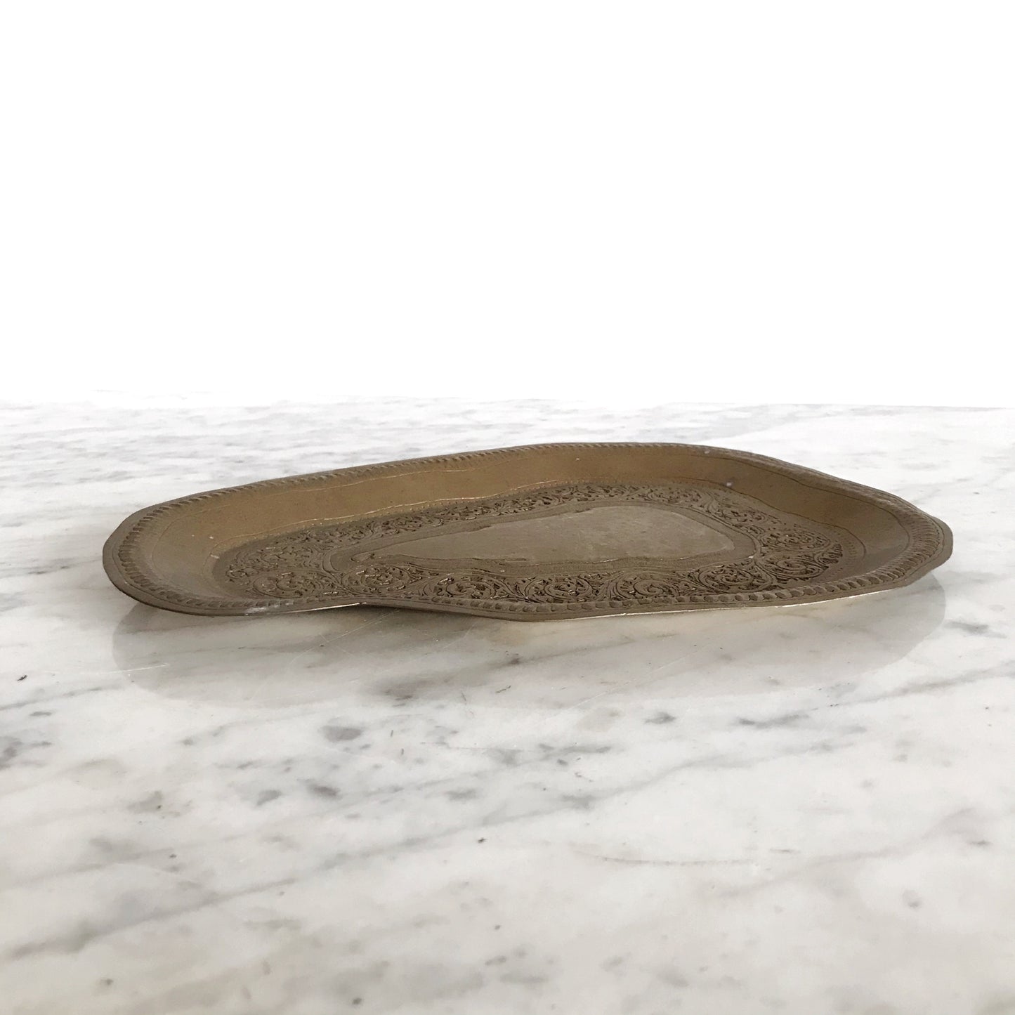 Vintage Asymmetrical Brass Tray
