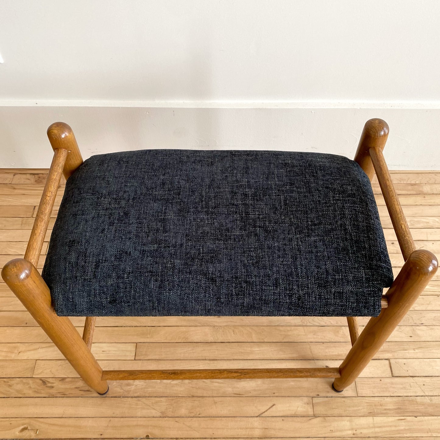 Vintage Modern Upholstered Stool