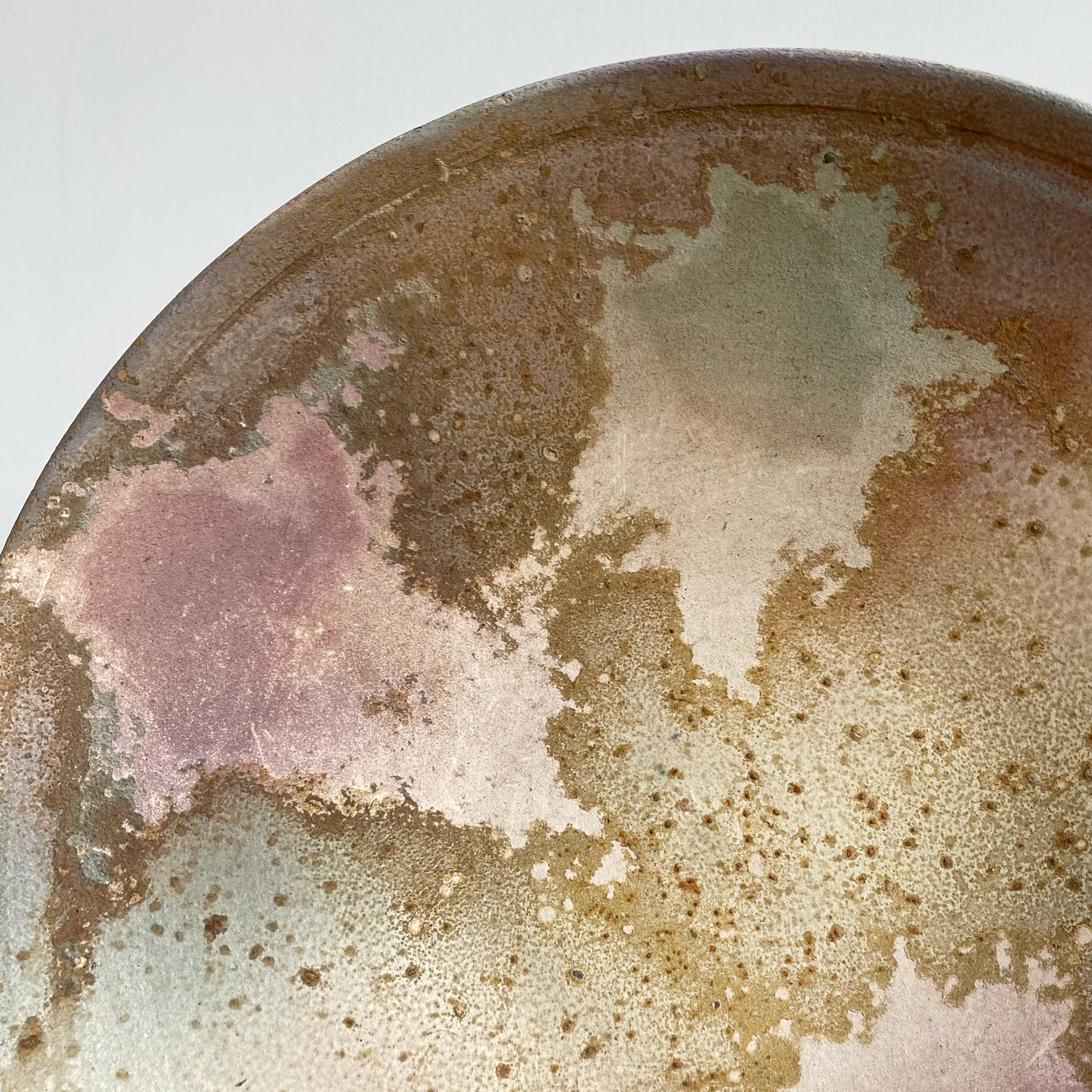 XL Found Vintage “Cosmic” Pottery Platter, 12”