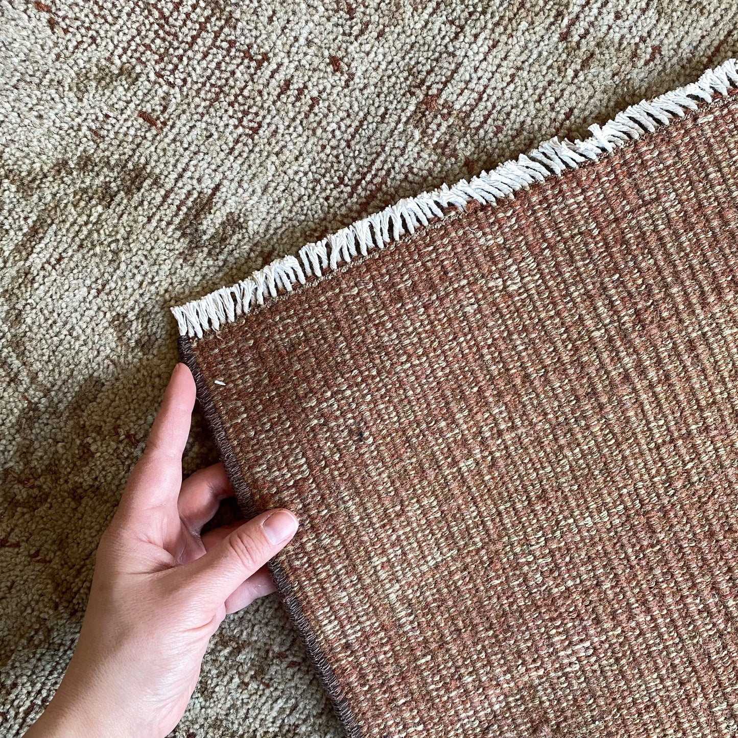 JOAN Vintage Hand-knotted Wool Area Rug (6.3 x 10)