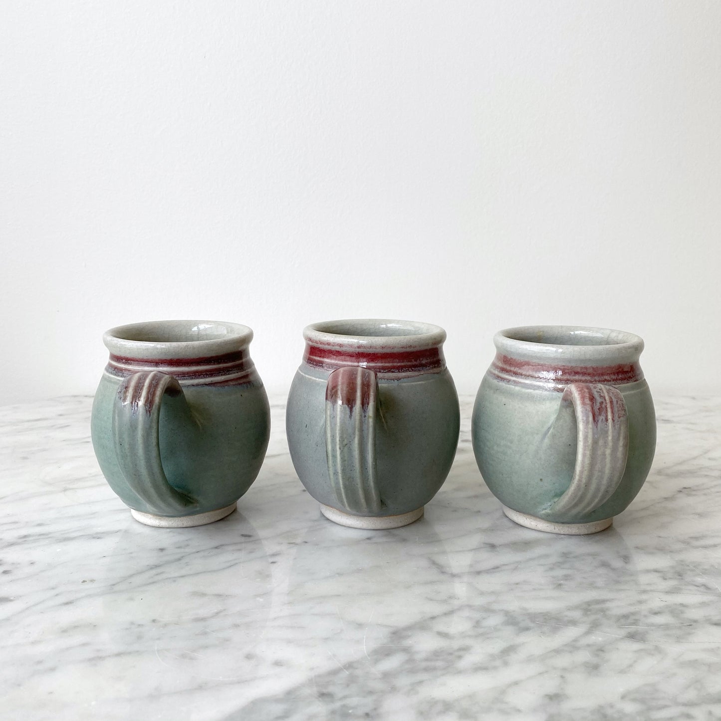 Set of 6 Handcrafted Pottery Mugs