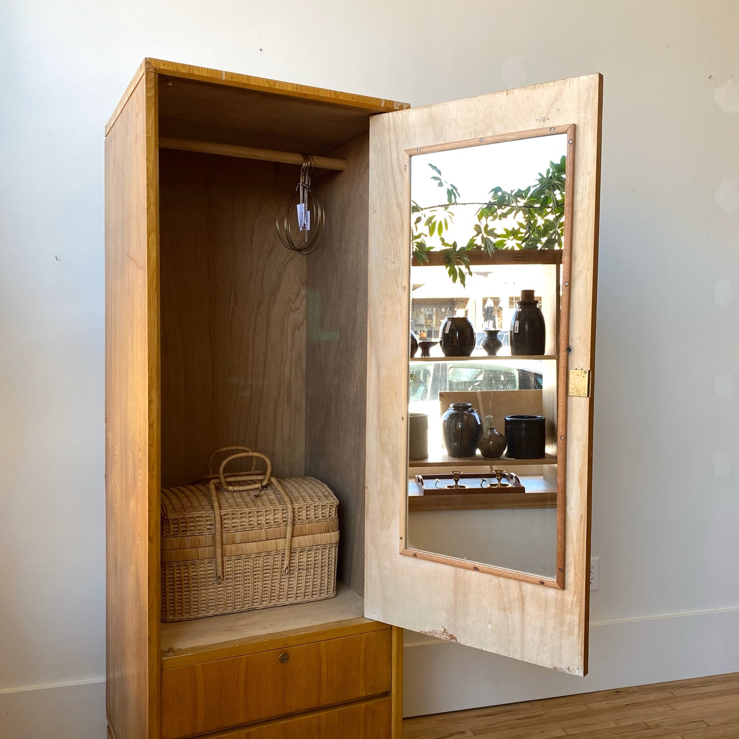 Vintage Wooden Wardrobe Cupboard