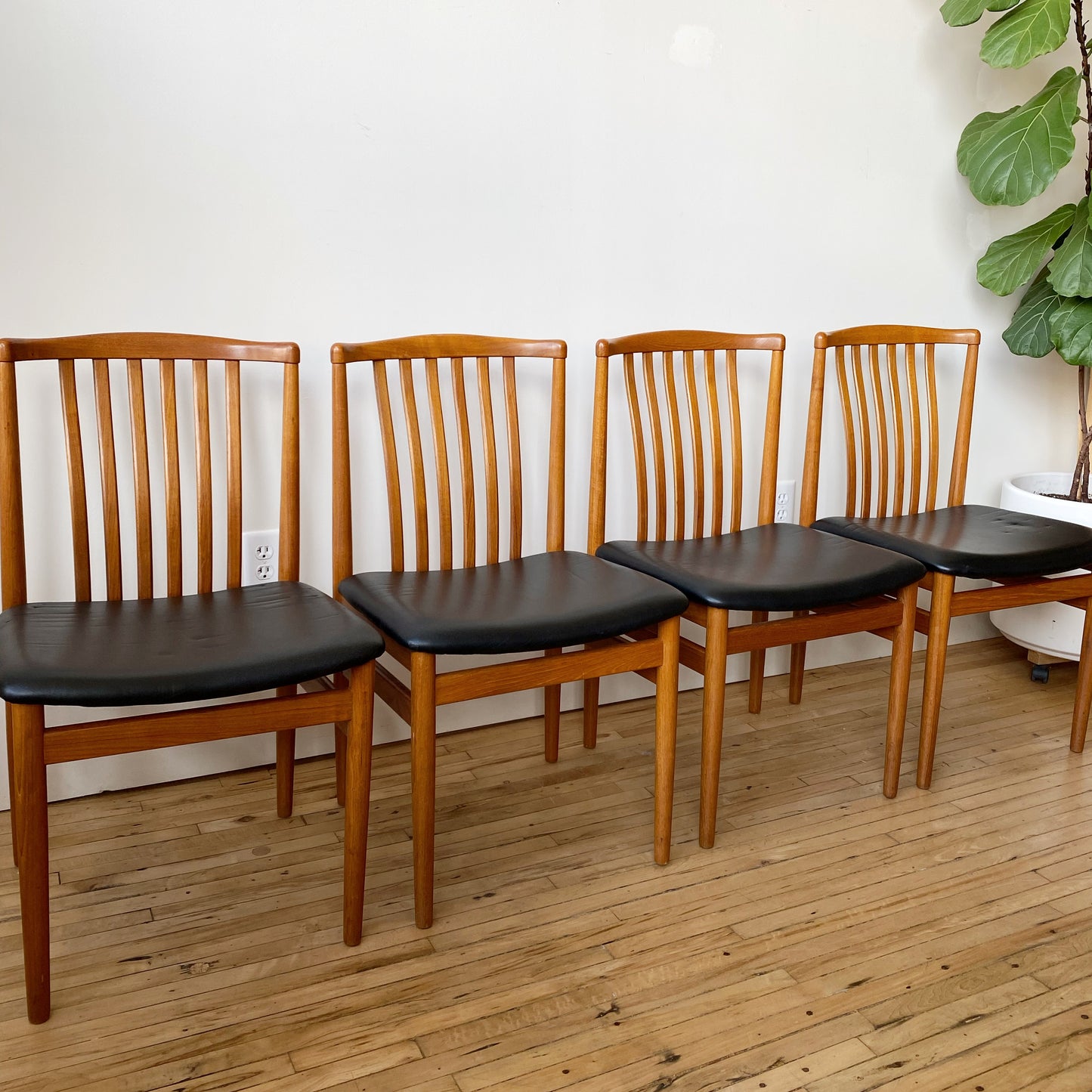 S/6 Vintage Danish Teak Dining Chairs