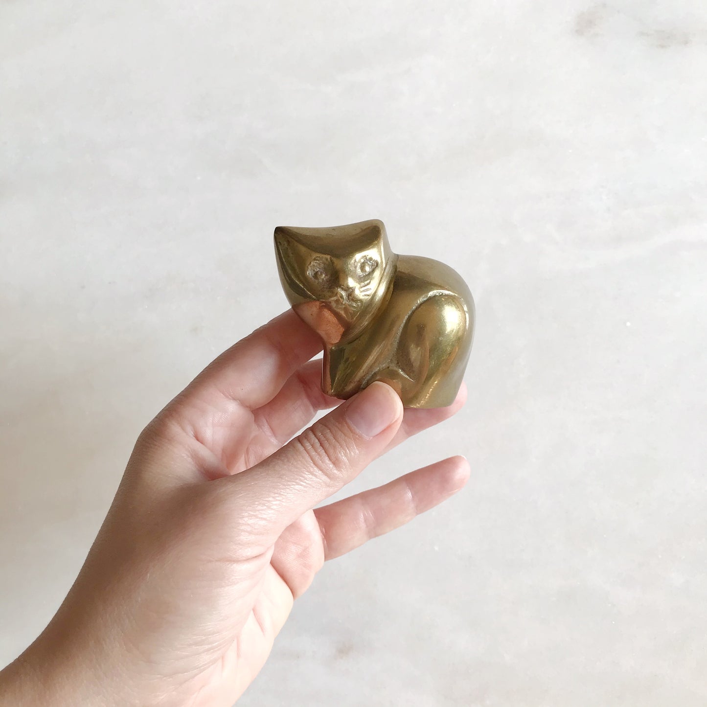 Vintage Brass Cat Figure
