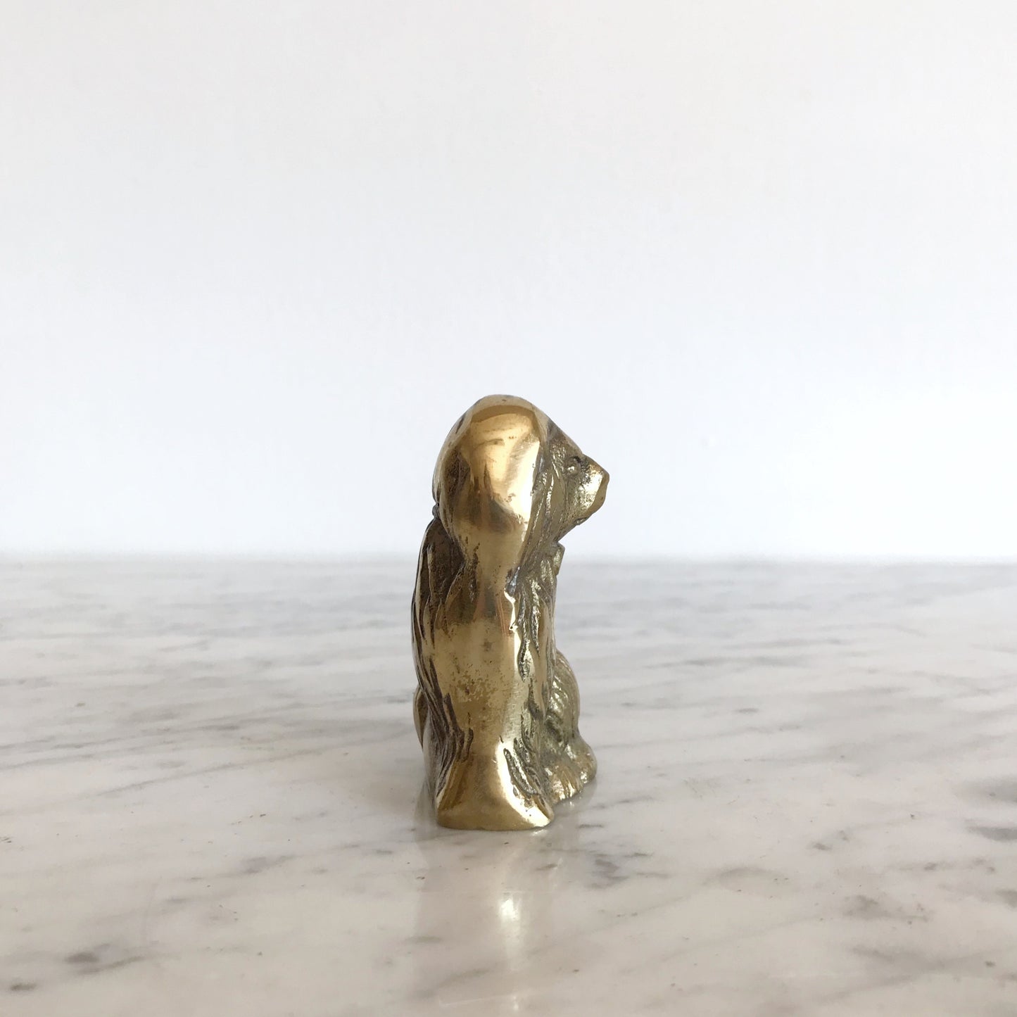 Vintage Brass Staffordshire Dog