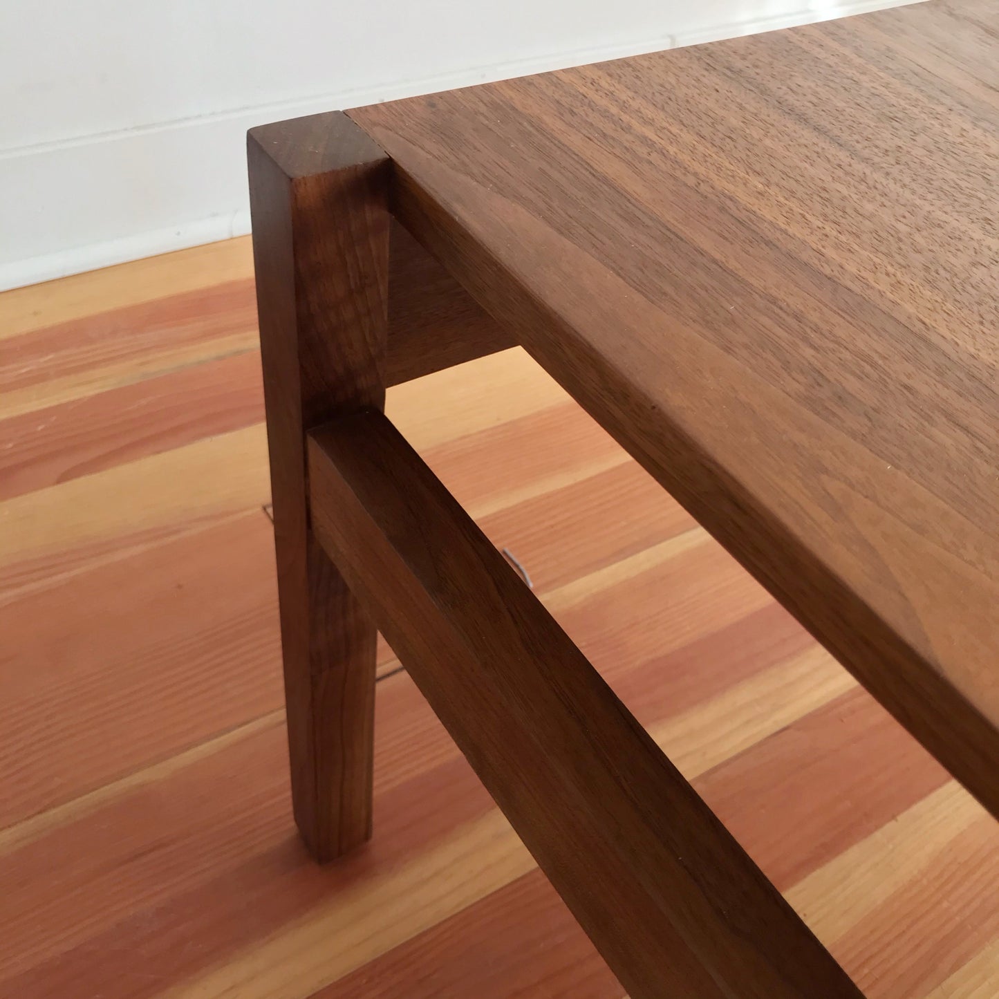 Vintage Square Walnut End Table, 24 x 24
