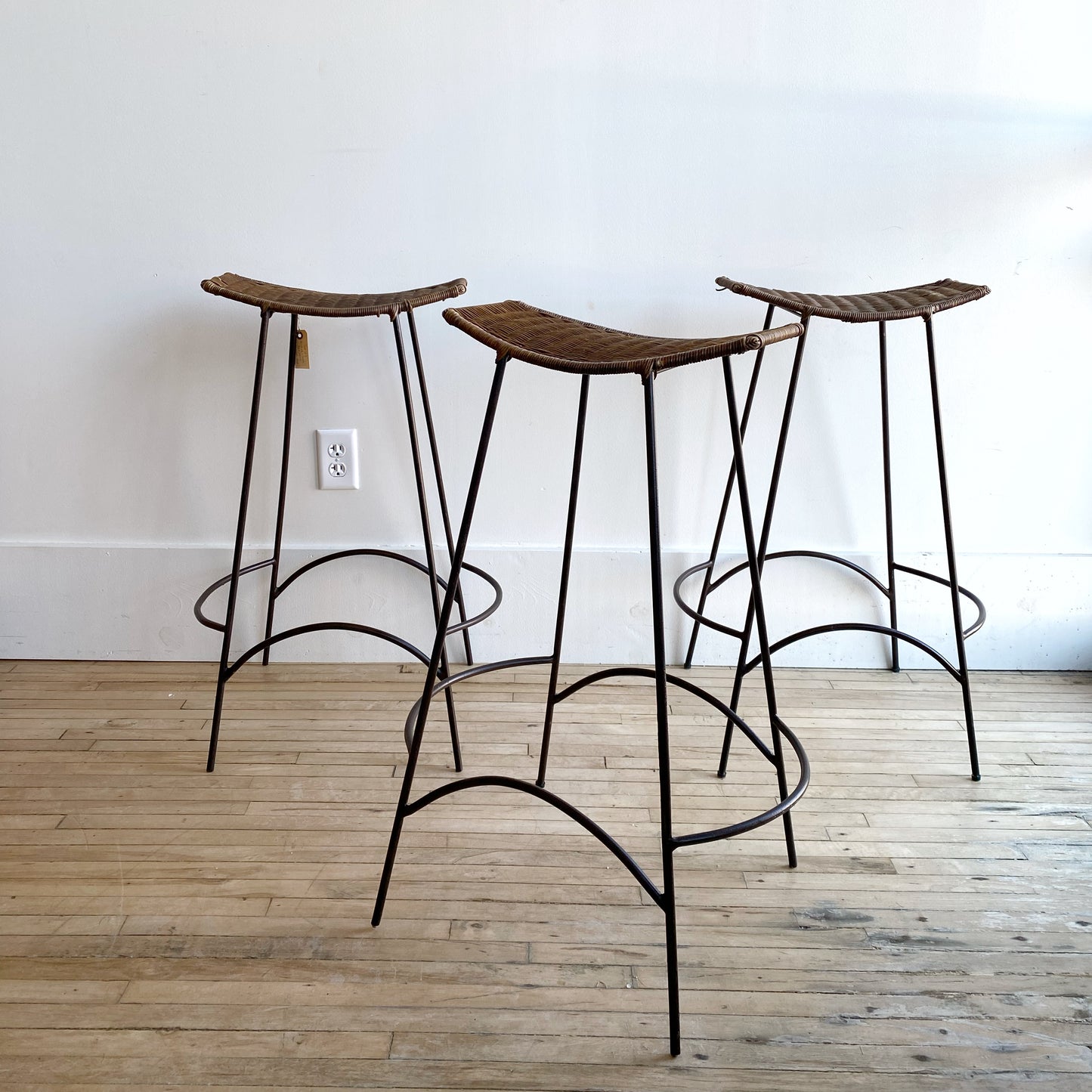 S/3 Arthur Umanoff Style Bar Stools