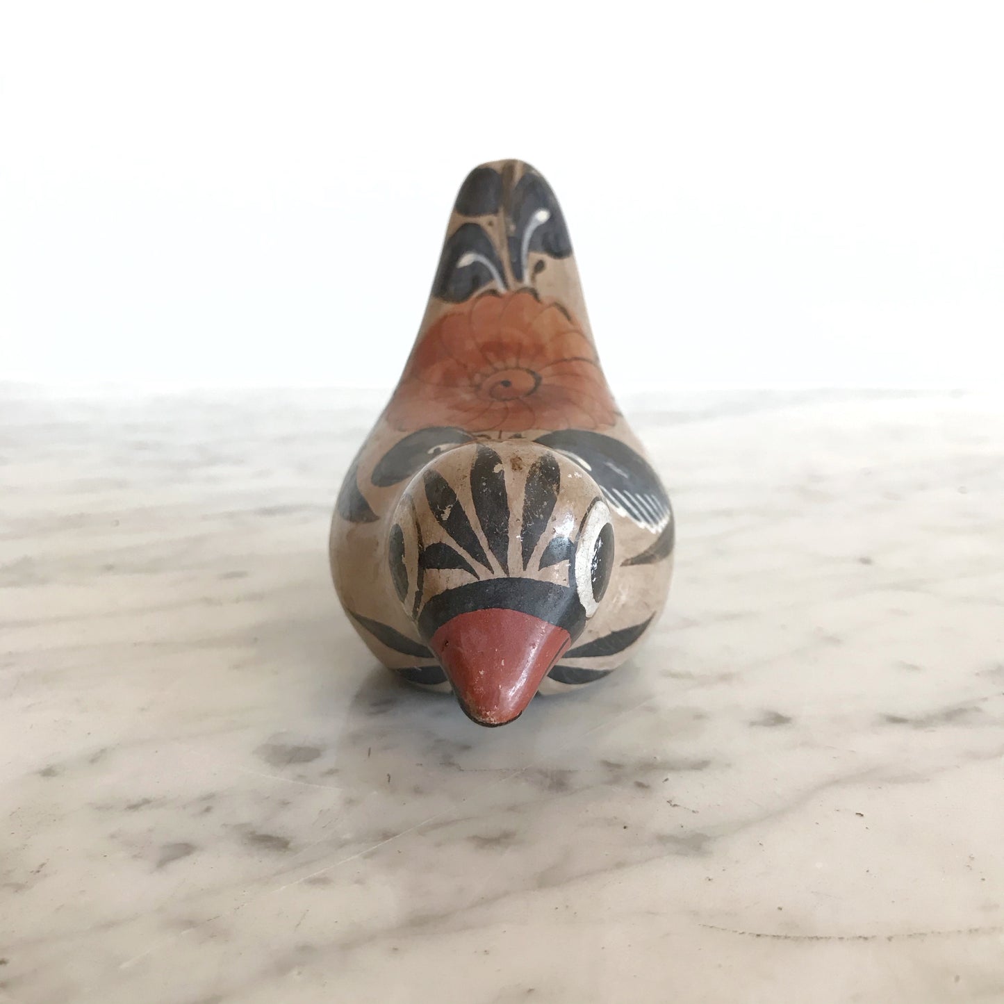 Vintage Hand-painted Clay Bird