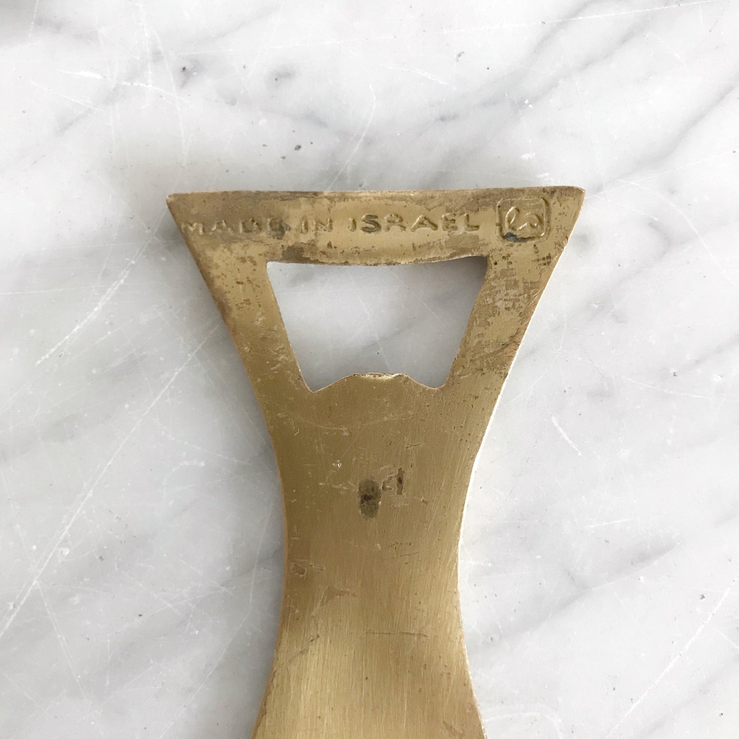 Vintage Brass Fish Bottle Opener, Israel