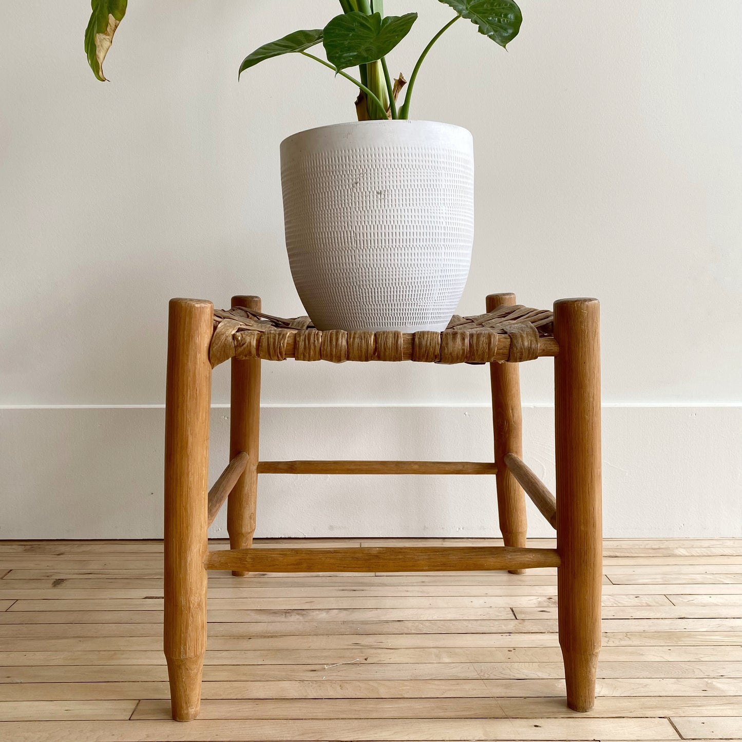 Antique Handcrafted Heirloom Woven Stool