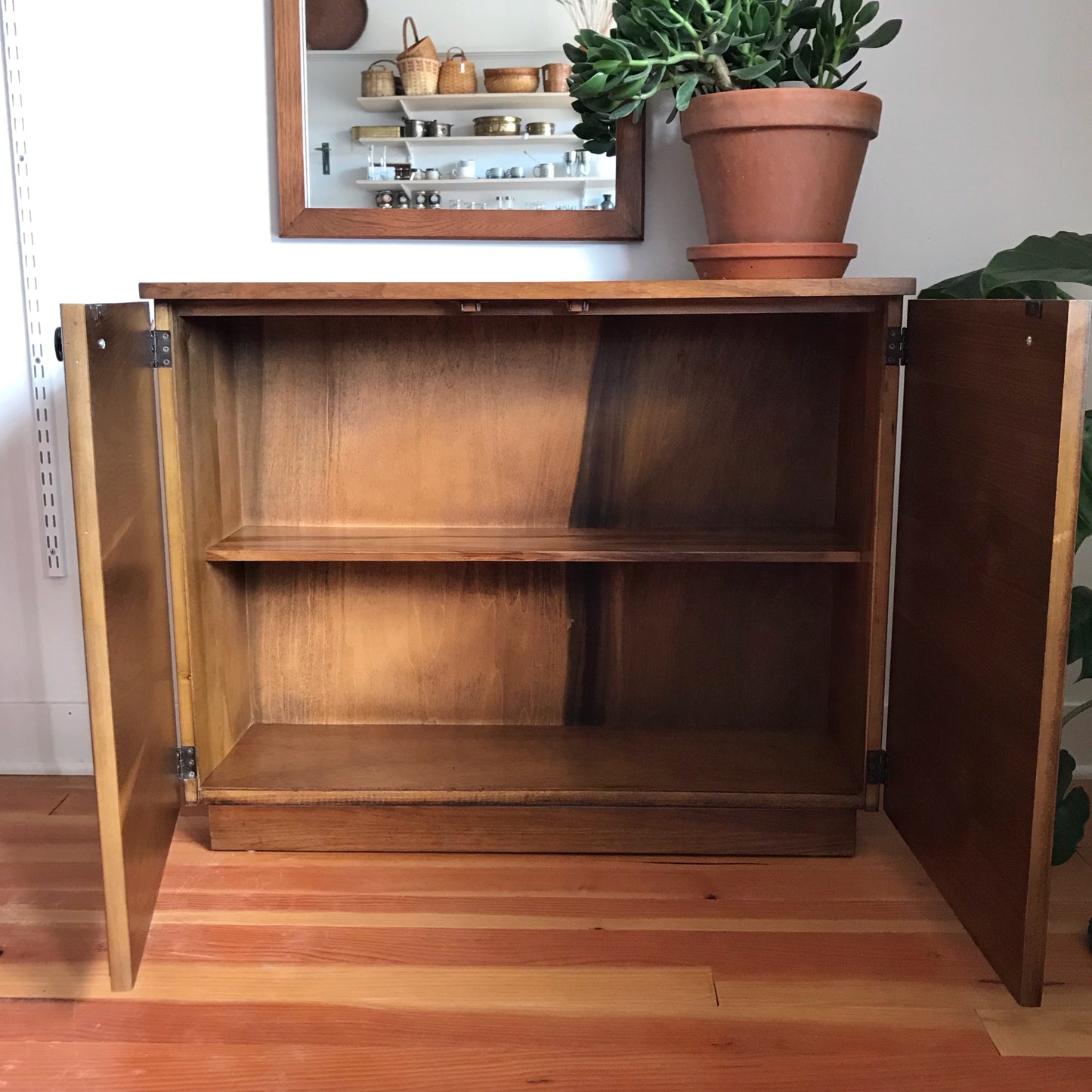 Vintage Modern Cabinet and Mirror Set