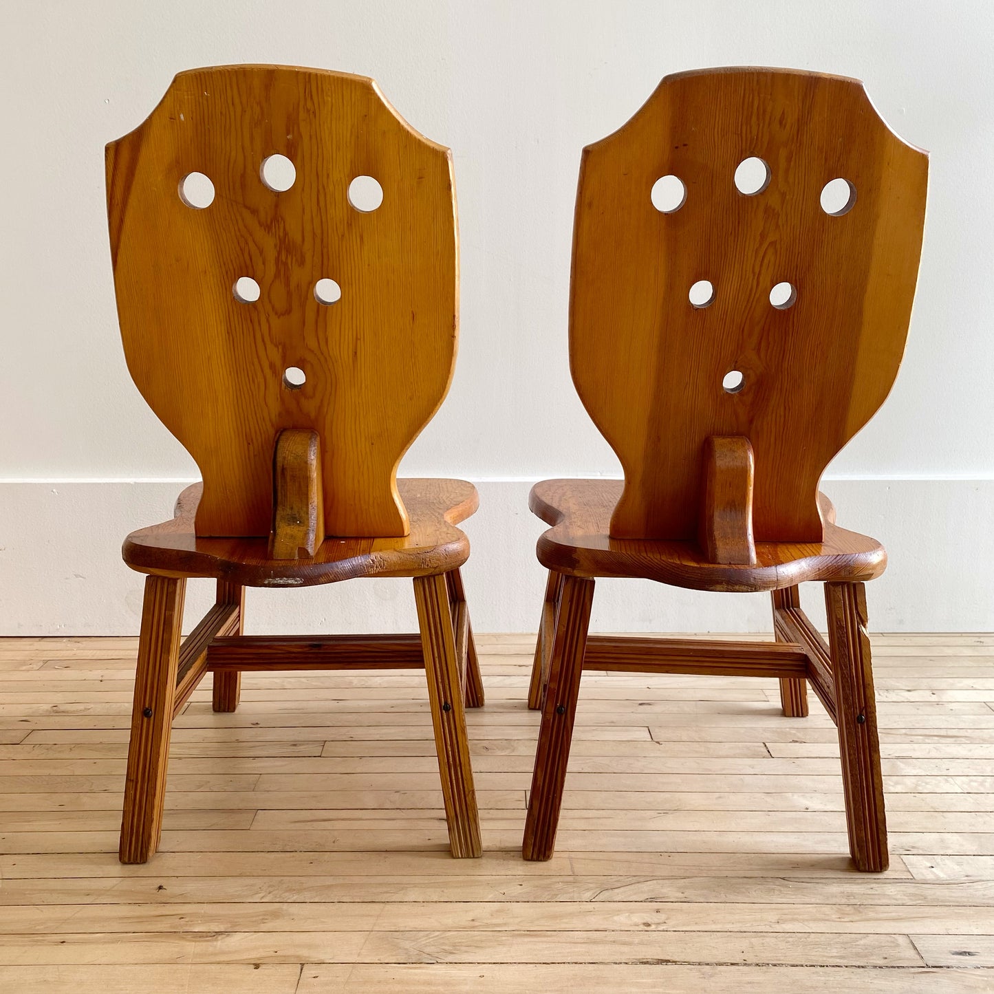 Pair of Vintage Handcrafted Children’s Chairs