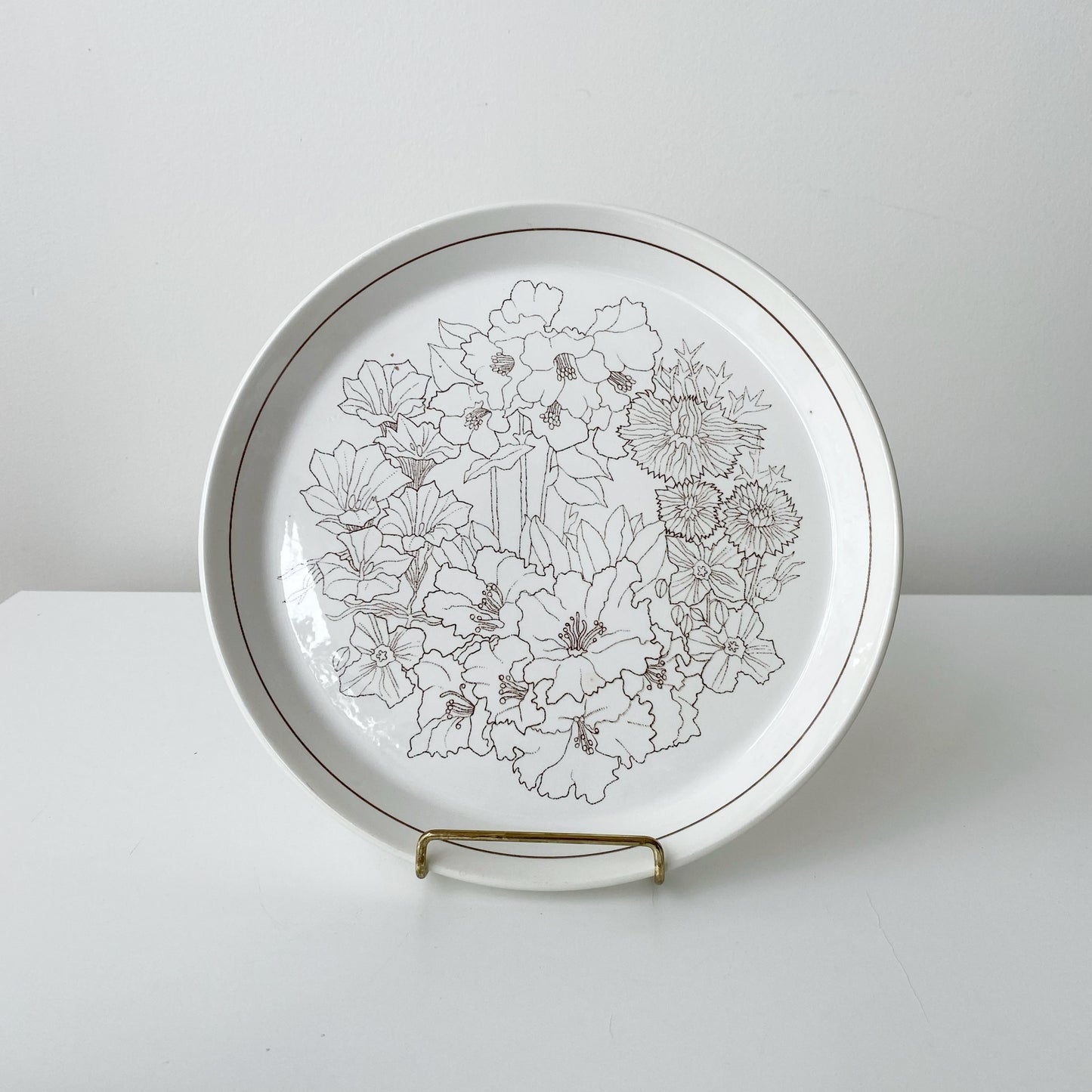 1970’s Vintage Floral Platter, 10.5”