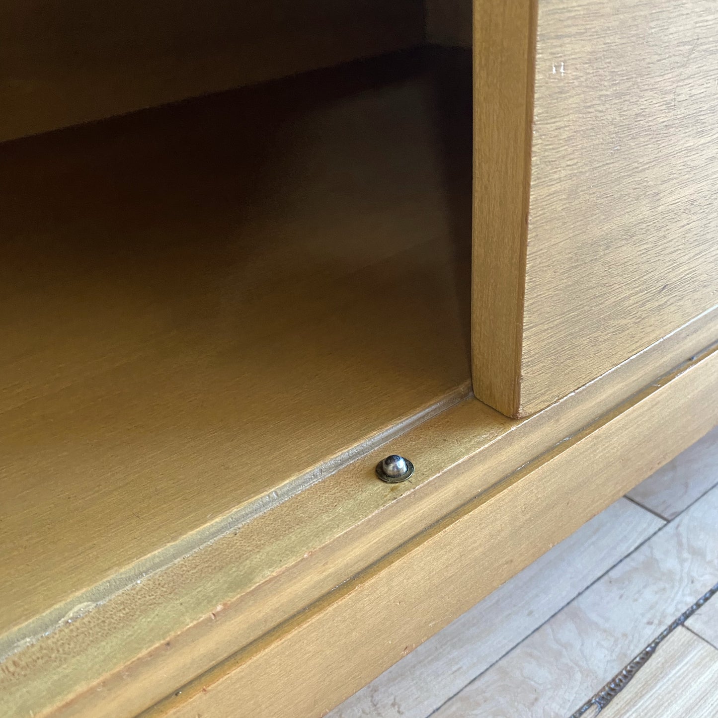 Vintage Mid Century Blonde Hutch Cabinet by Widdicomb