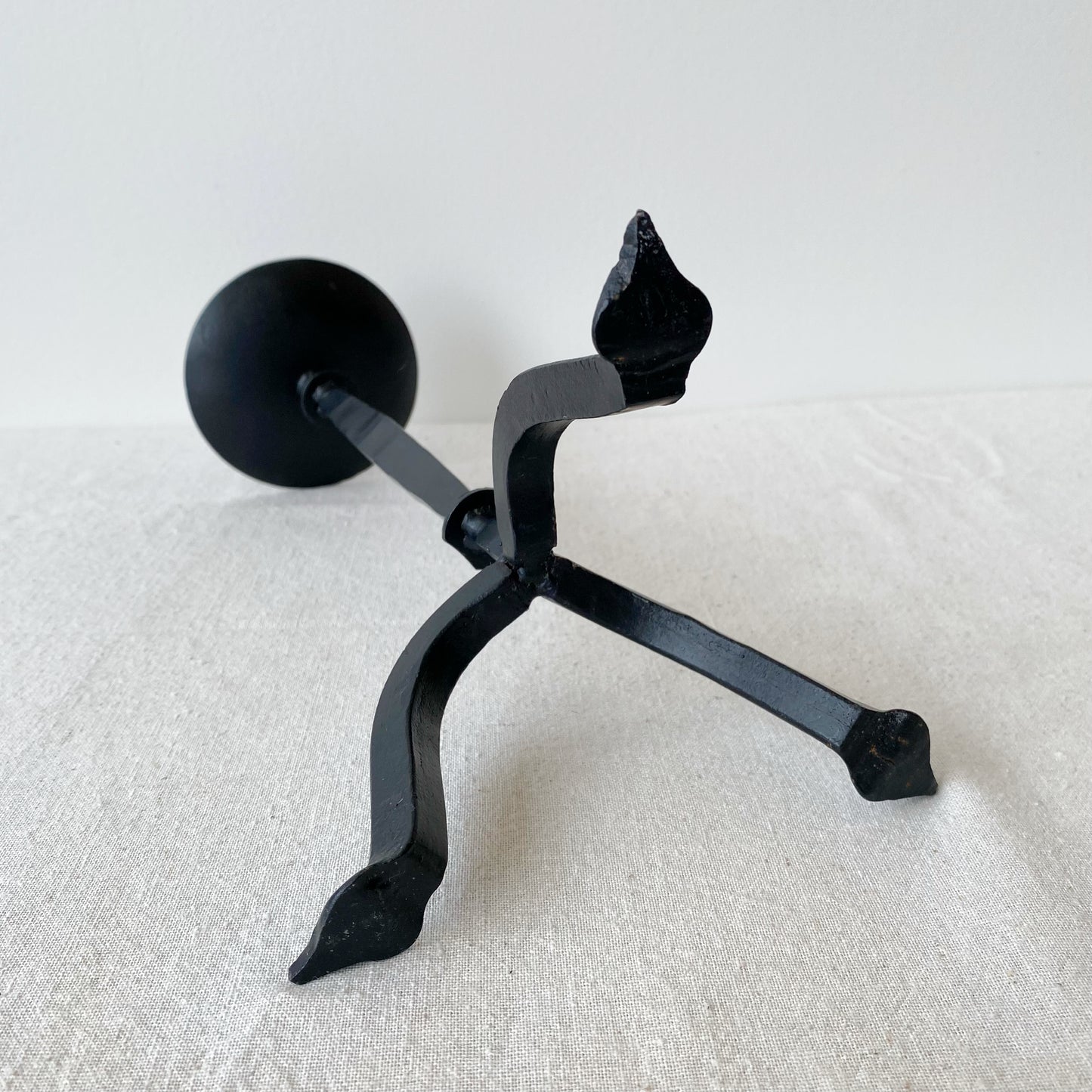 Found Iron Pillar Candle Stand / Tripod