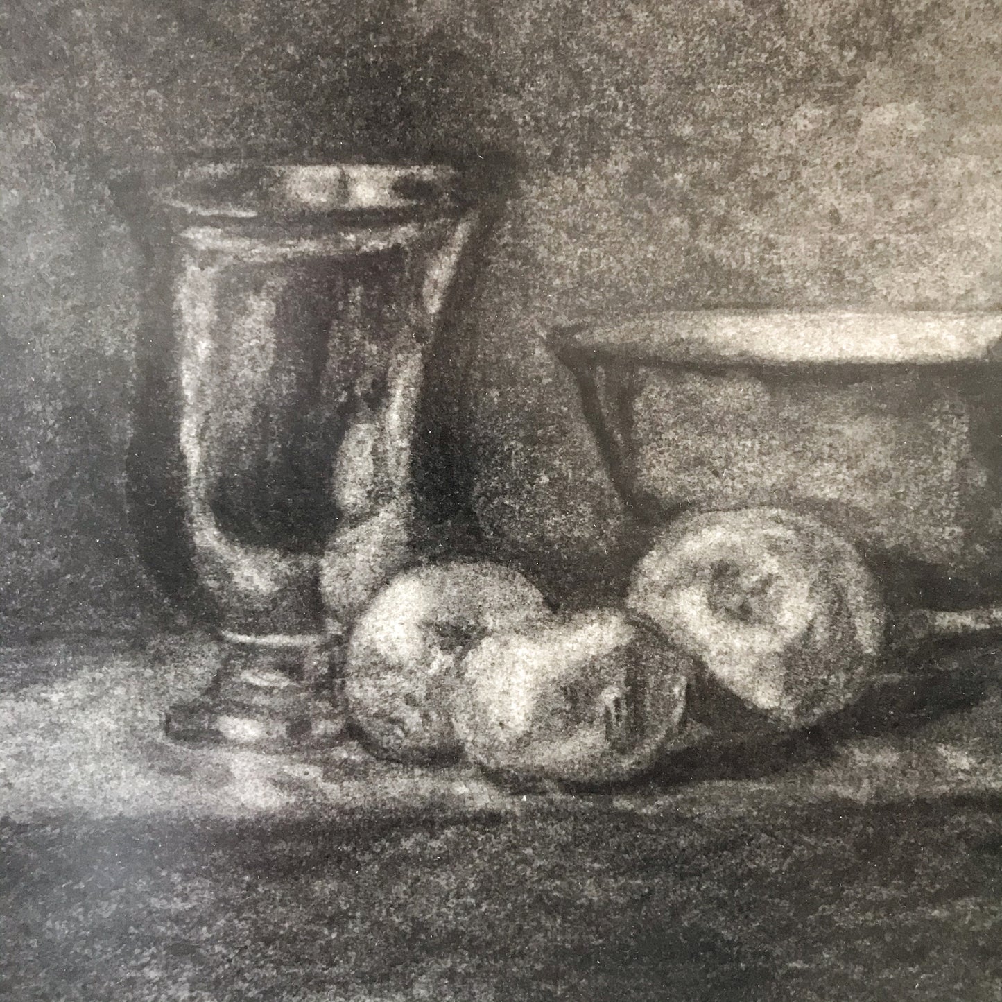 Vintage Charcoal Still-Life Drawing