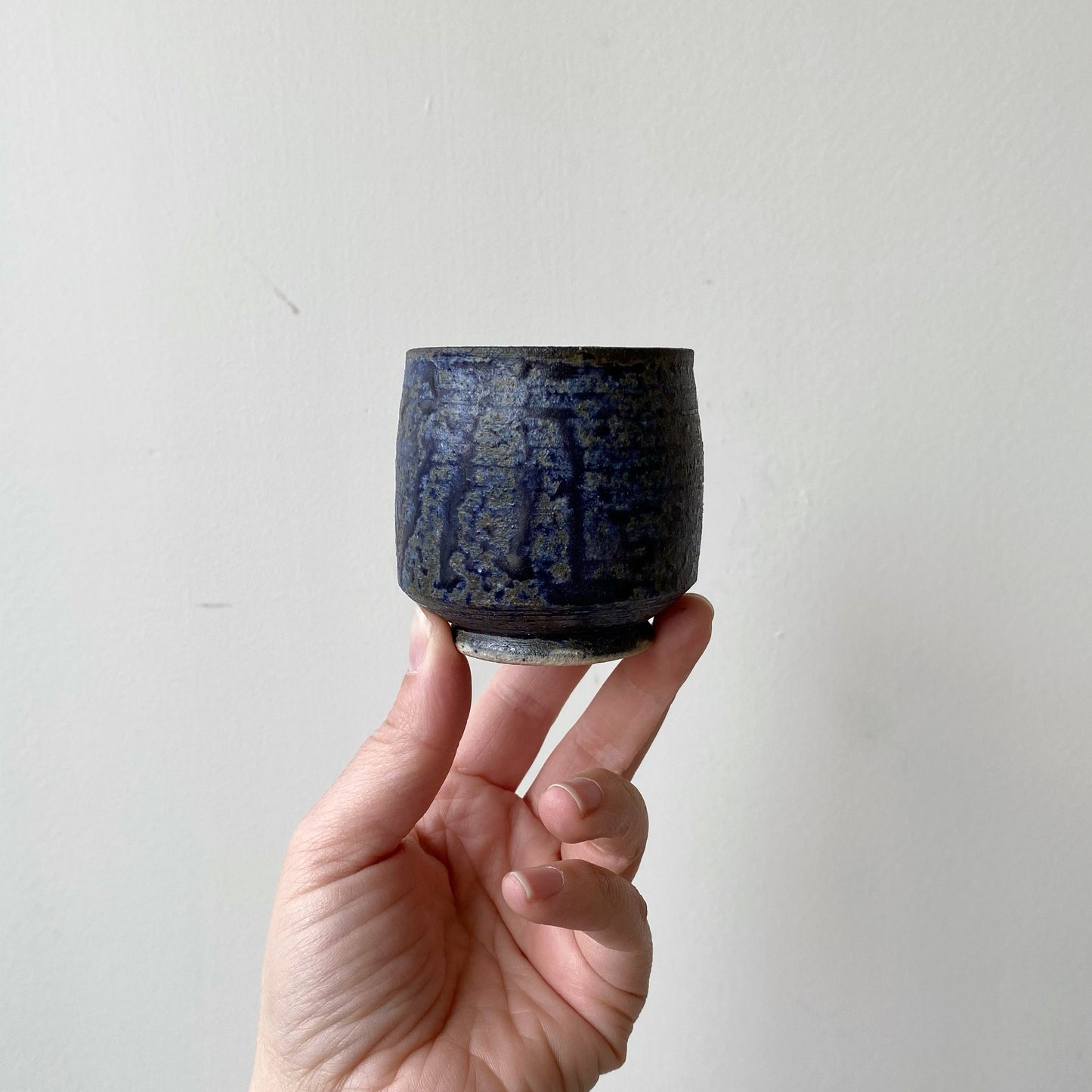Set of 4 Vintage Pottery Cups, Ink