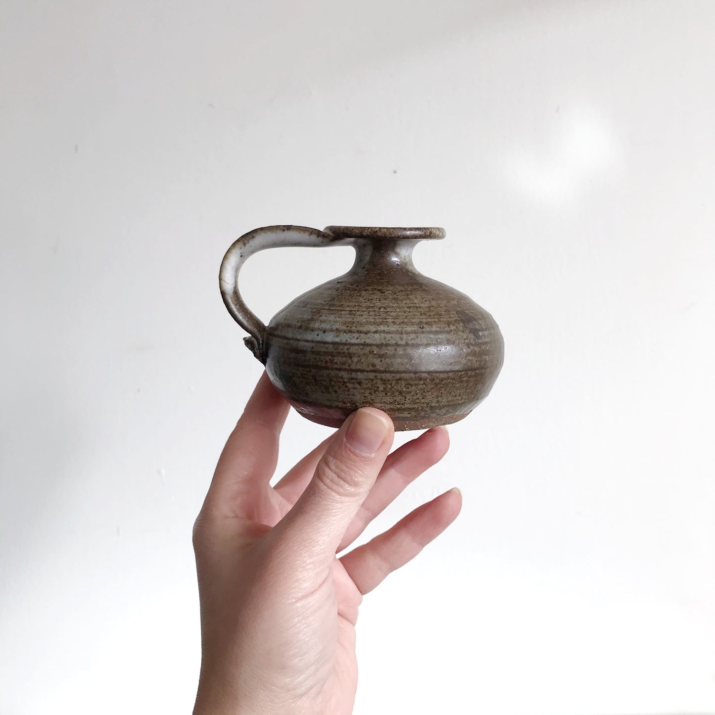Vintage Handcrafted Pottery Vase, 3”