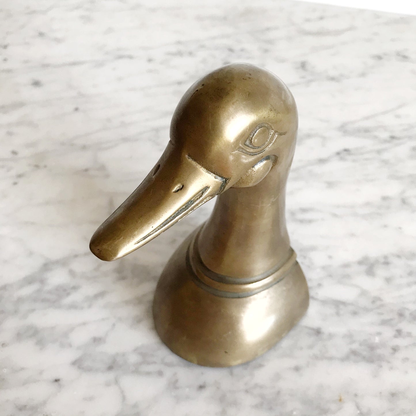 Vintage Brass Duck Bookend