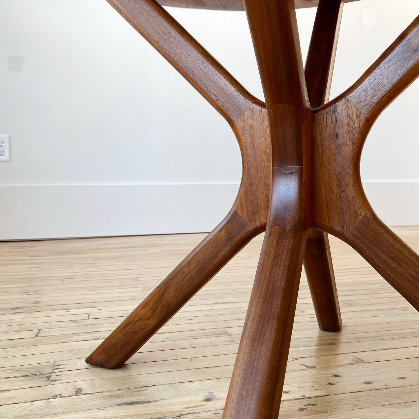 48” Vintage Walnut Dining Table
