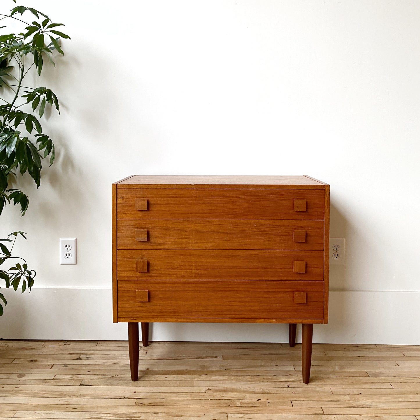 Petite Teak Scandinavian Chest of Drawers
