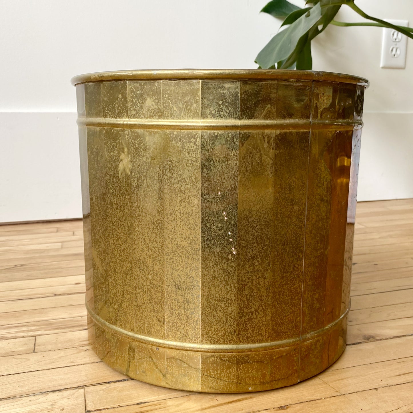 XXL Vintage Brass Planter