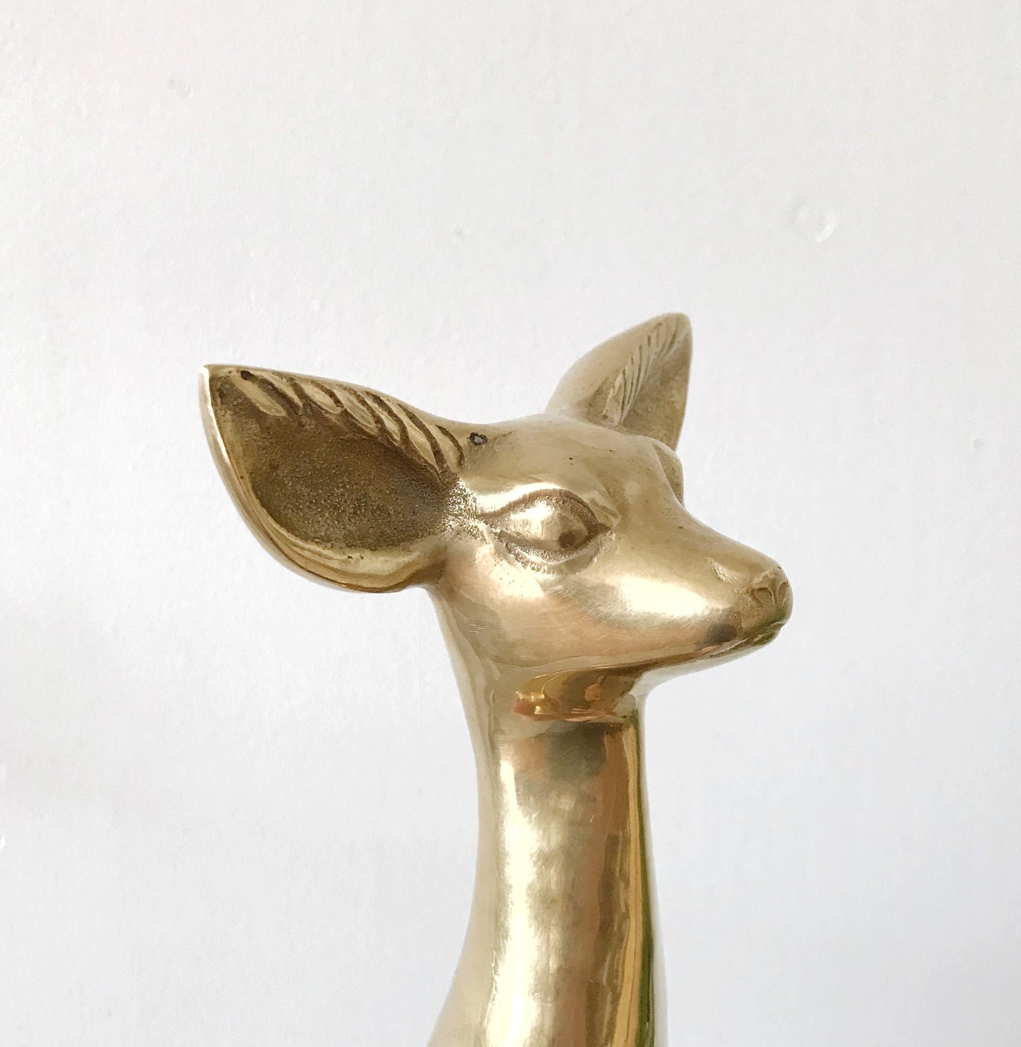 Vintage Brass Deer Bookend Statue