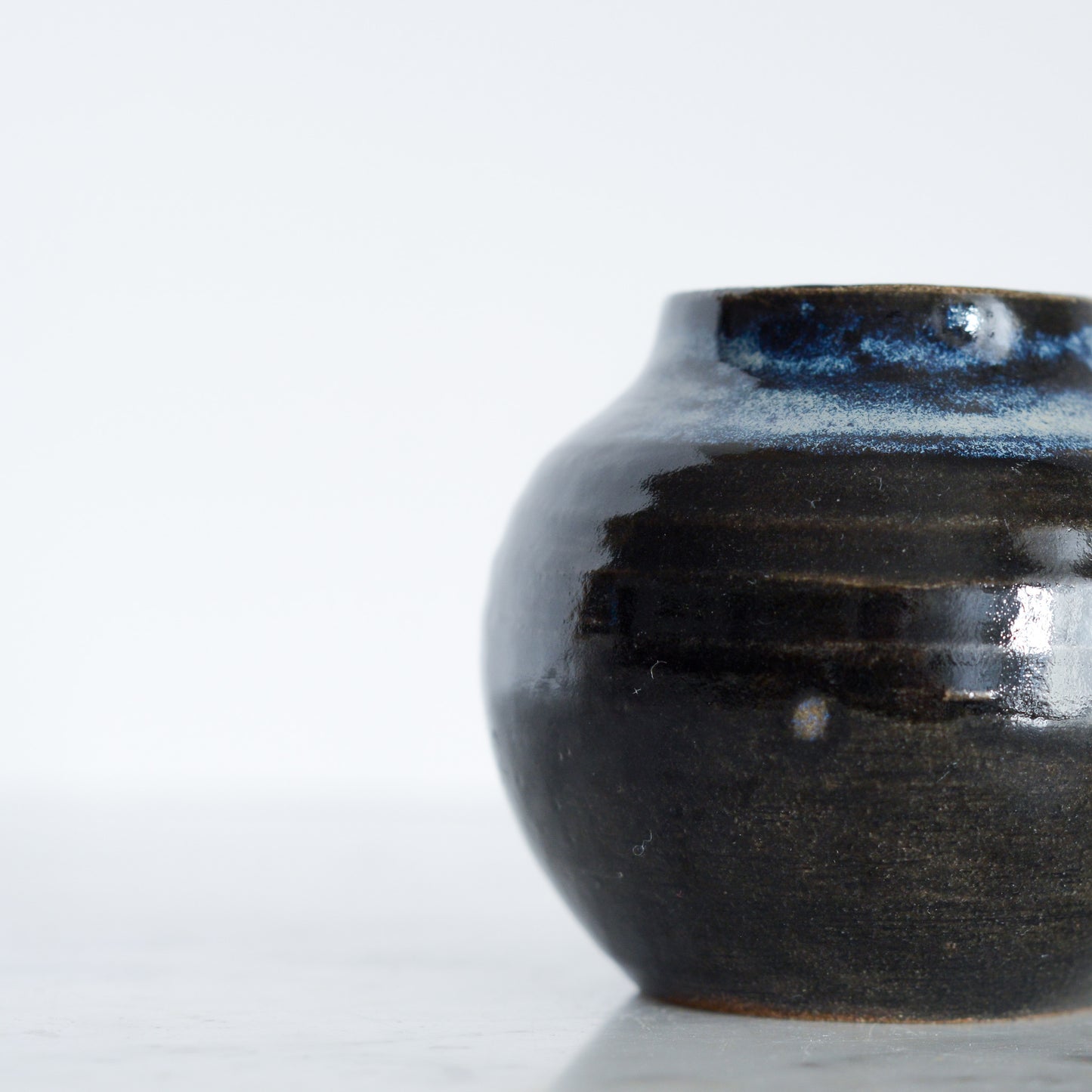 Handcrafted Stoneware Vase, Midnight Blue