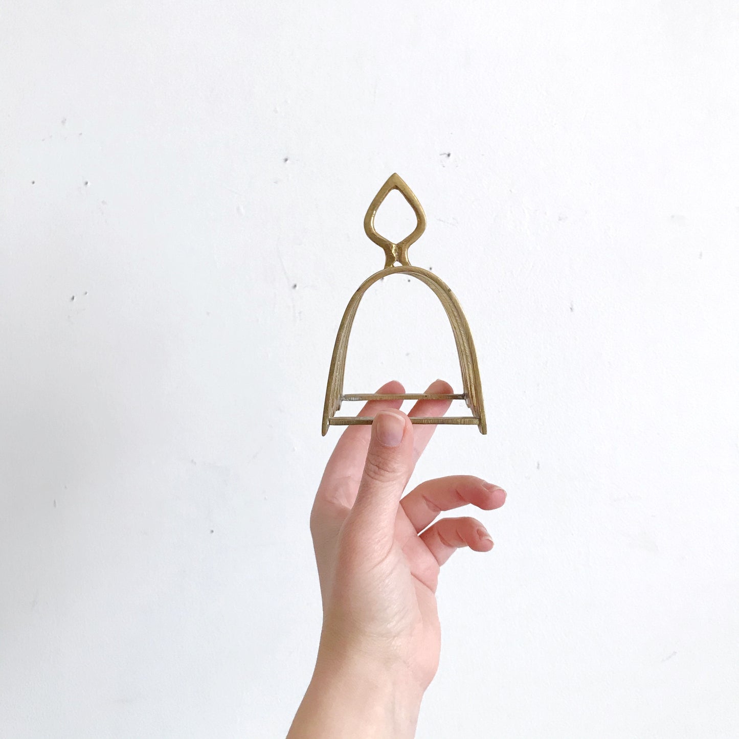 Vintage Brass Letter Holder, Spade Handle