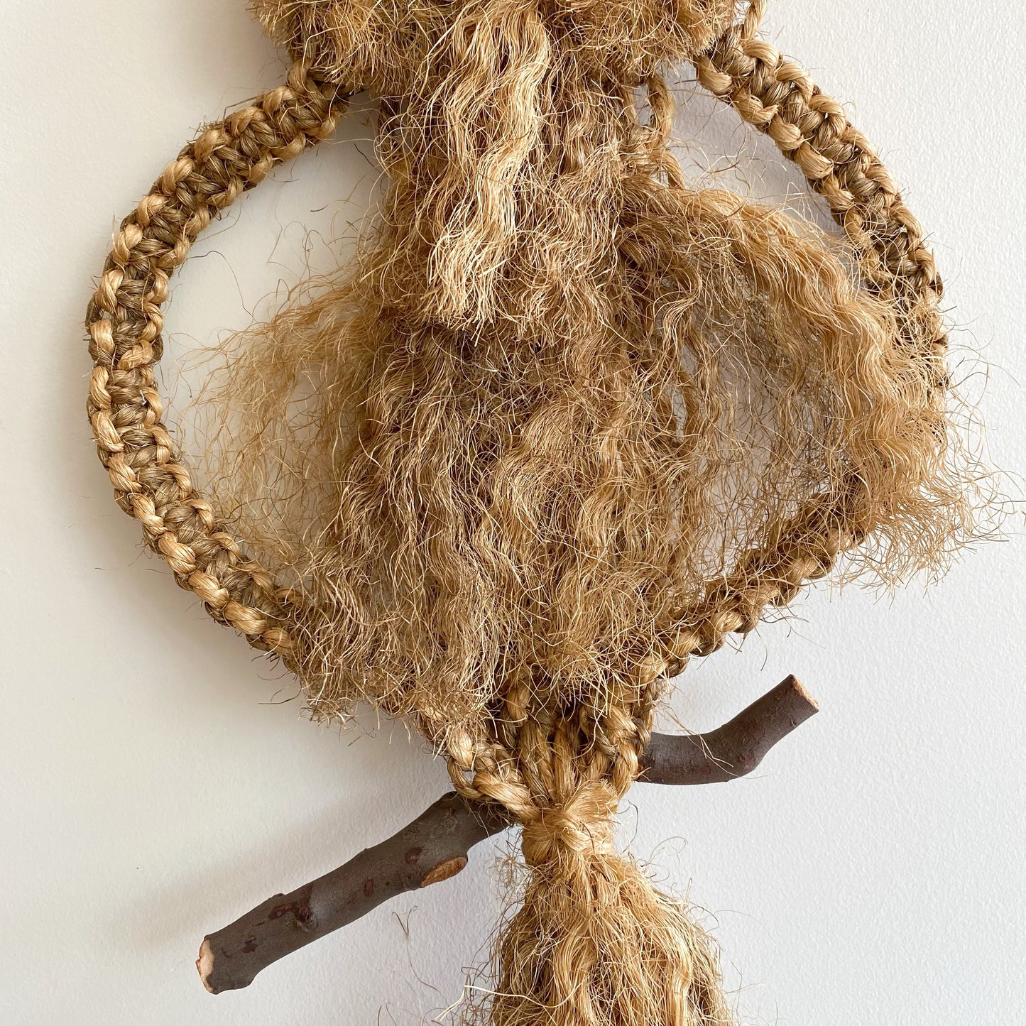 Vintage Brown Macrame Owl