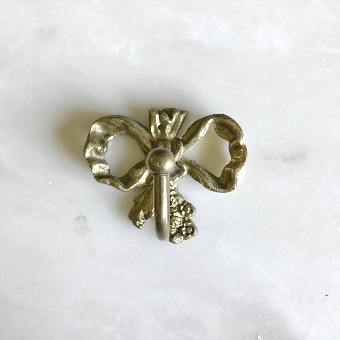 Vintage Brass Bow Wall Hook