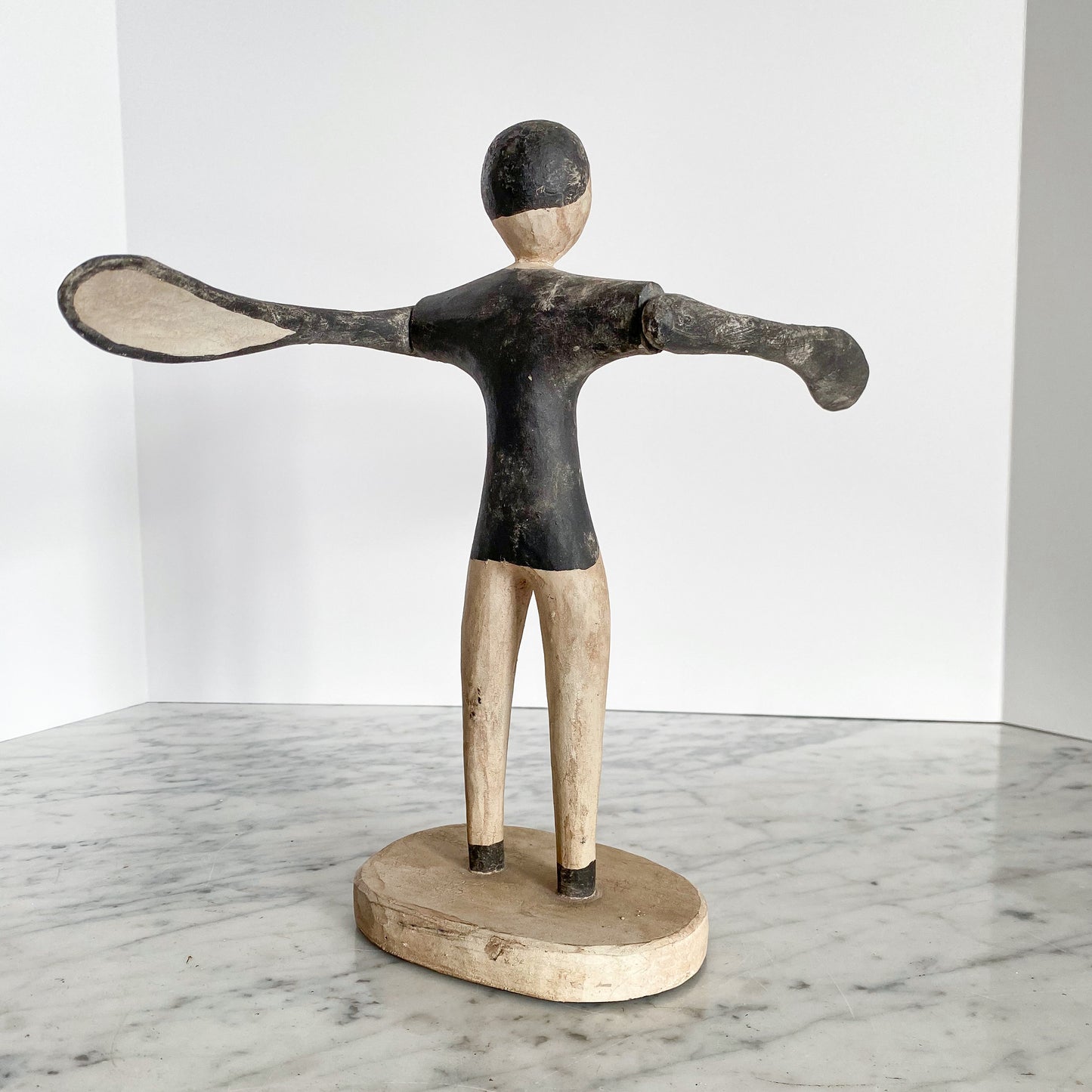 Vintage Folk Art Carved Wood Whirligig