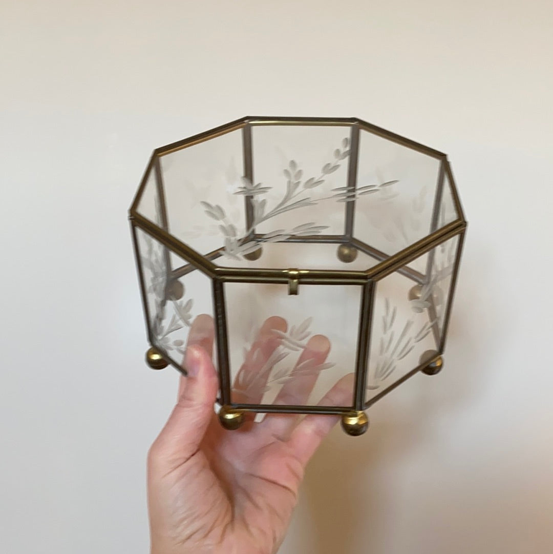 Vintage Etched Glass Shadow Box, Choose
