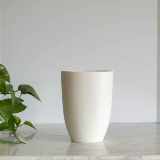 Simple Matte White Vase, Romania