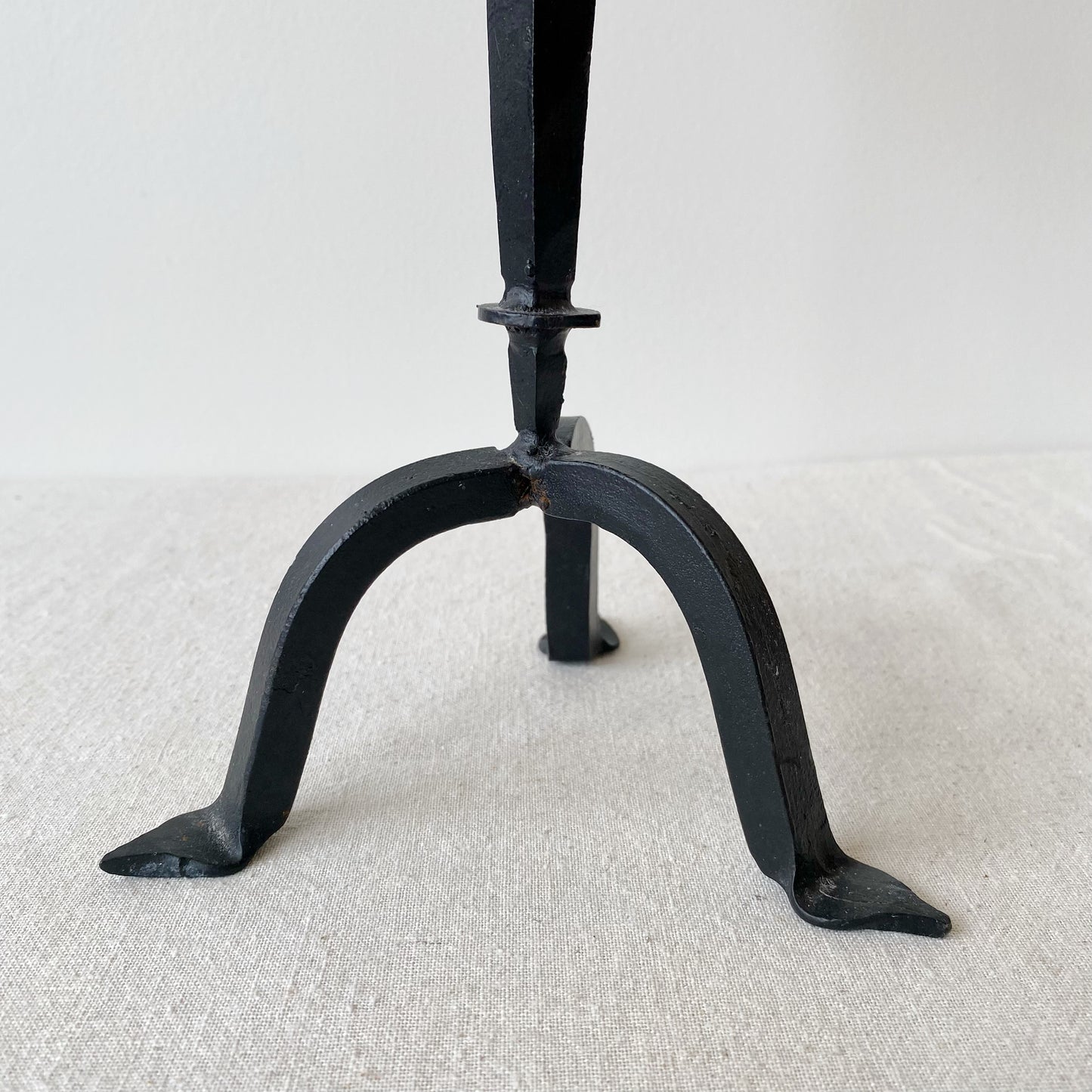 Found Iron Pillar Candle Stand / Tripod