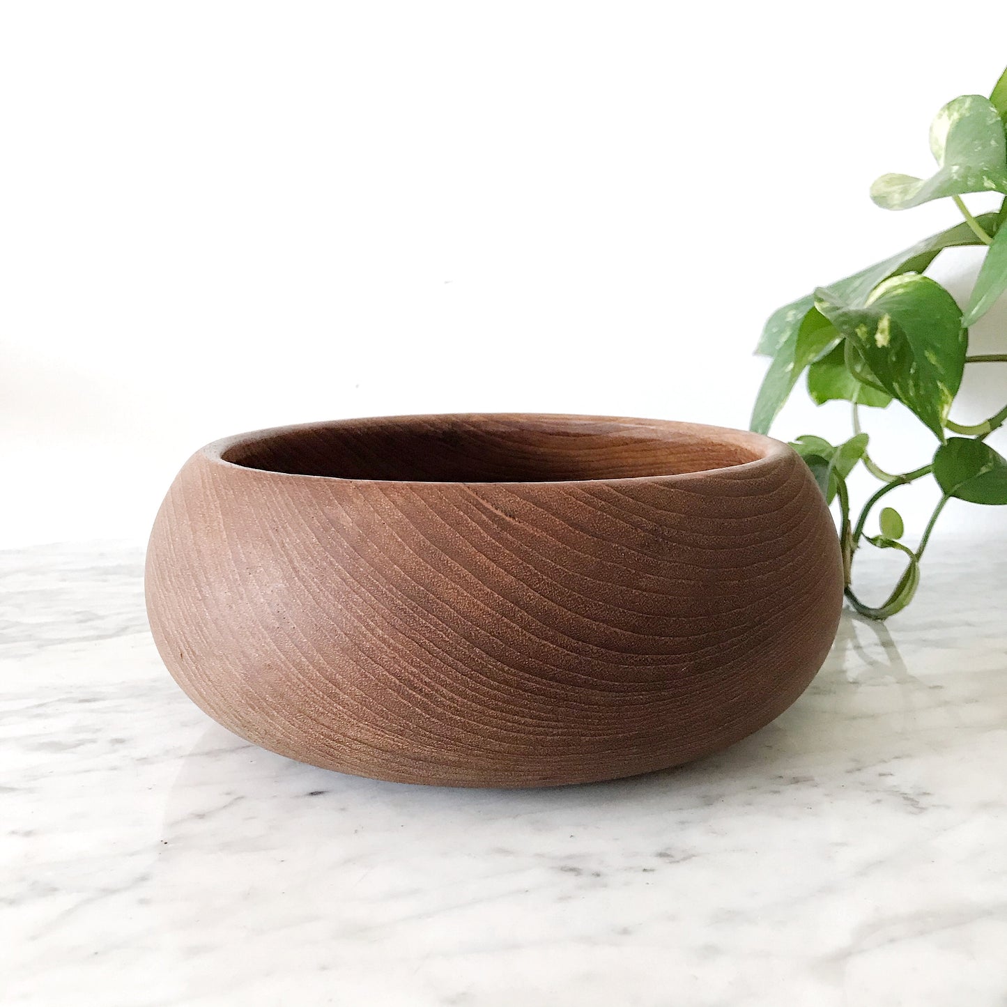 MCM Turned Wood Serving Bowl