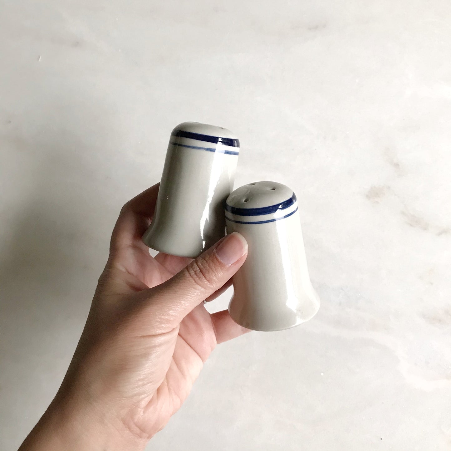 Vintage Stoneware S&P Shaker Set