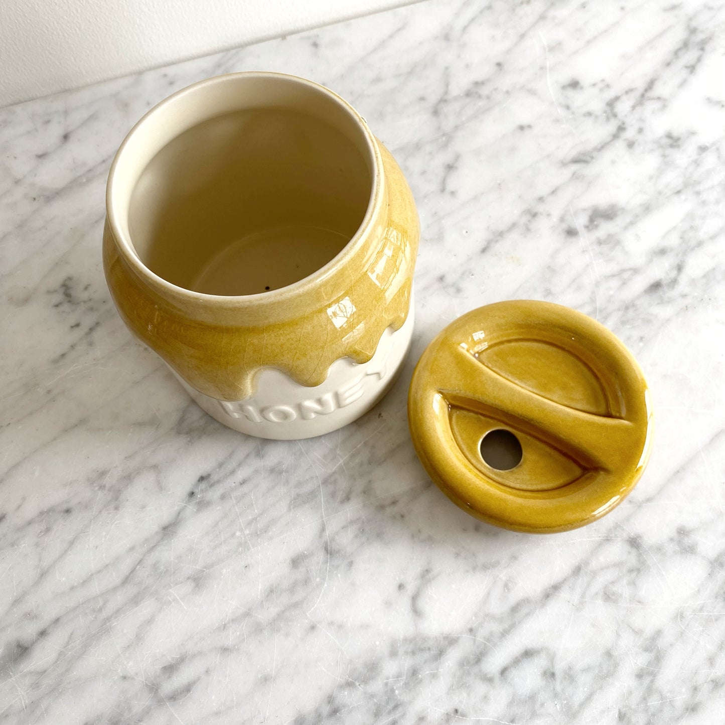 Vintage Pottery Honey Jar, 1982