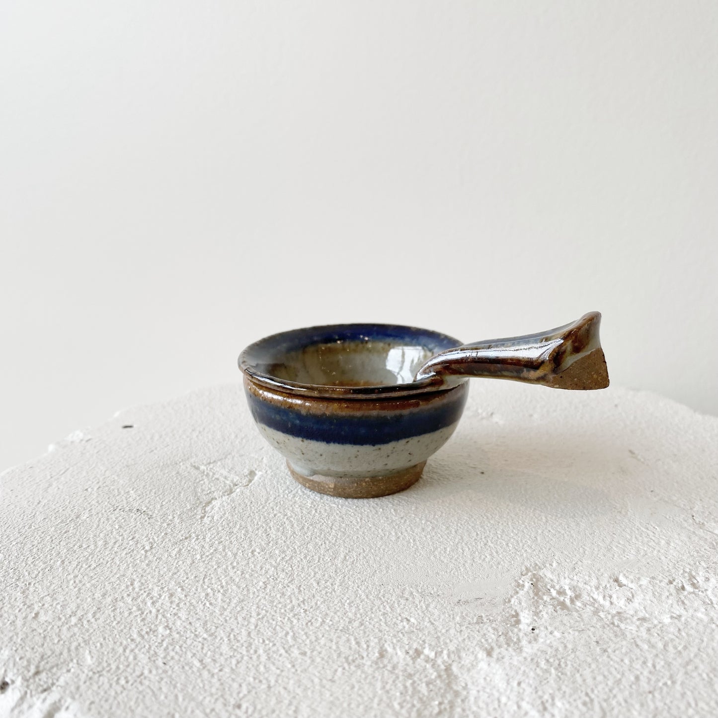 Vintage Stoneware 2-Piece Tea Strainer