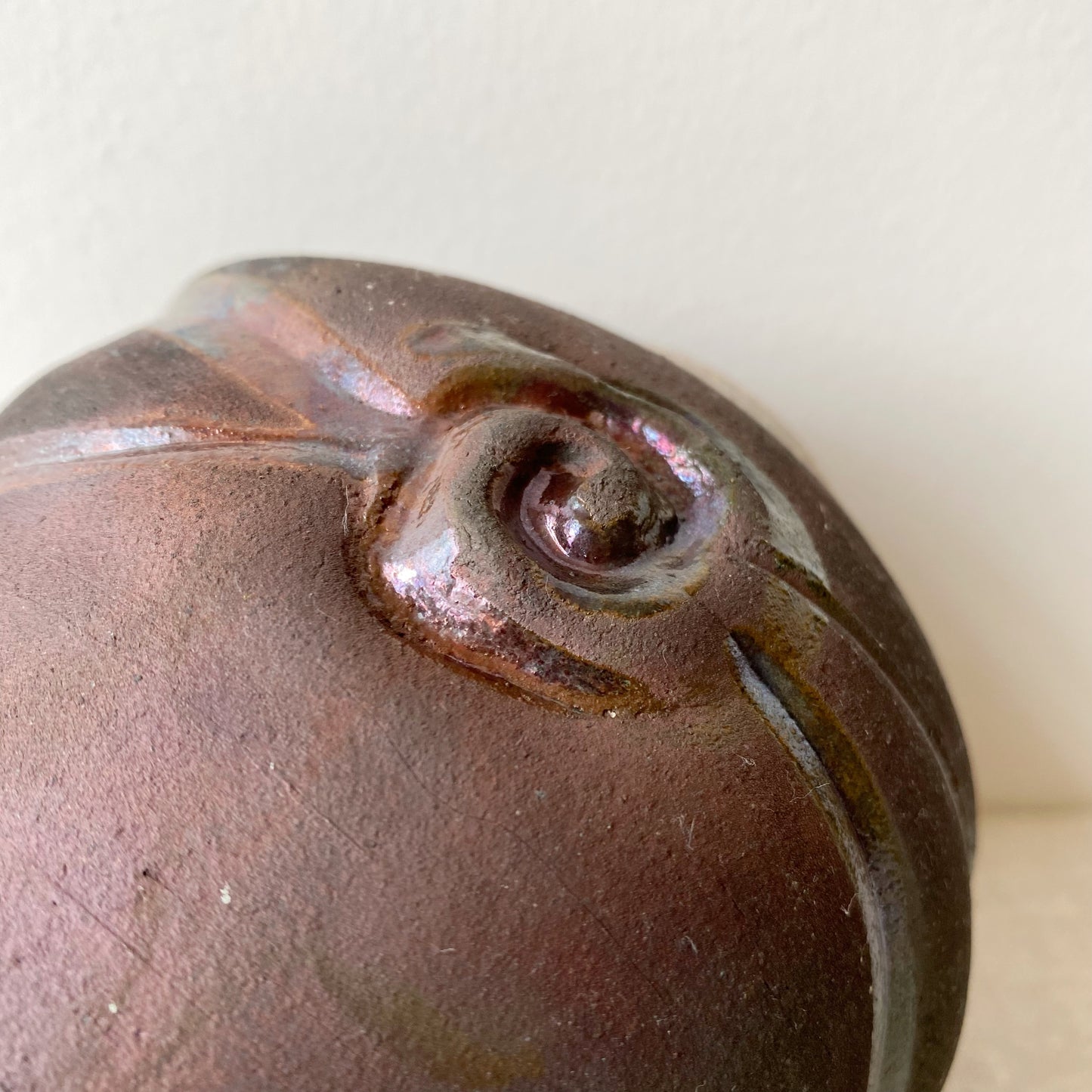 Vintage Raku Art Pottery Vase