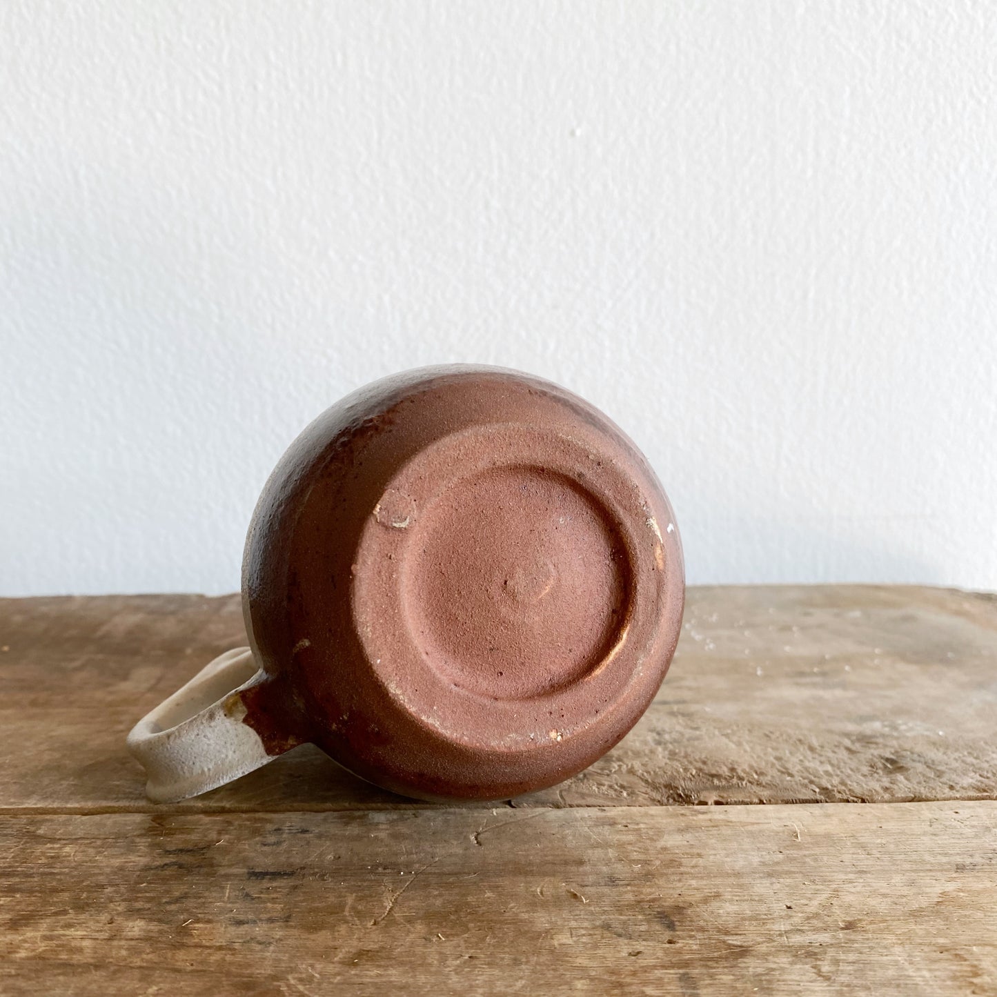 Petite Handcrafted Pottery Mug with Abstract Bird