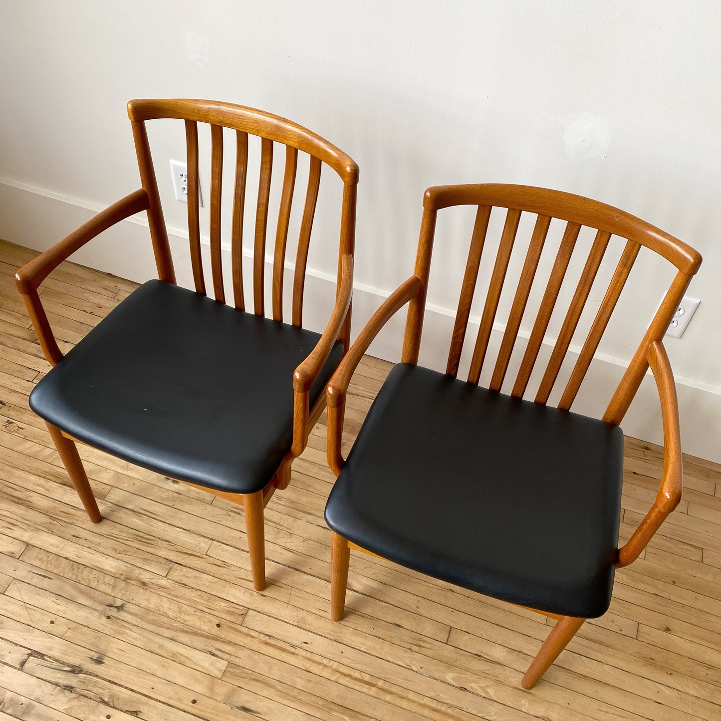 S/6 Vintage Danish Teak Dining Chairs