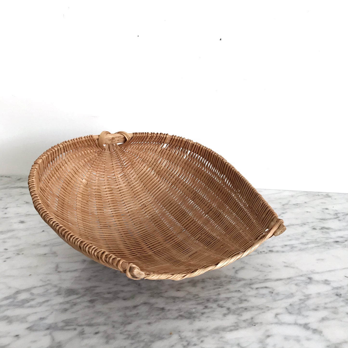Vintage Woven Wicker Grain Scoop